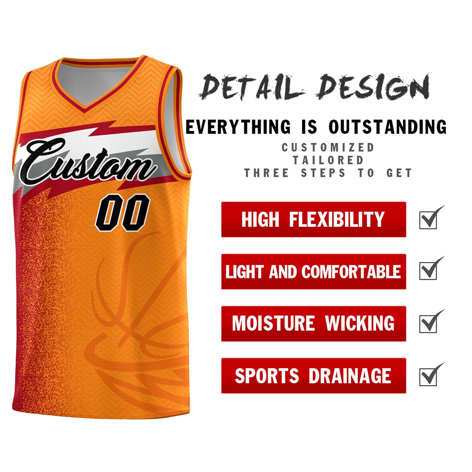 Custom Broncos Orange Dot Scatter Graffiti Pattern Sports Uniform Basketball Jersey