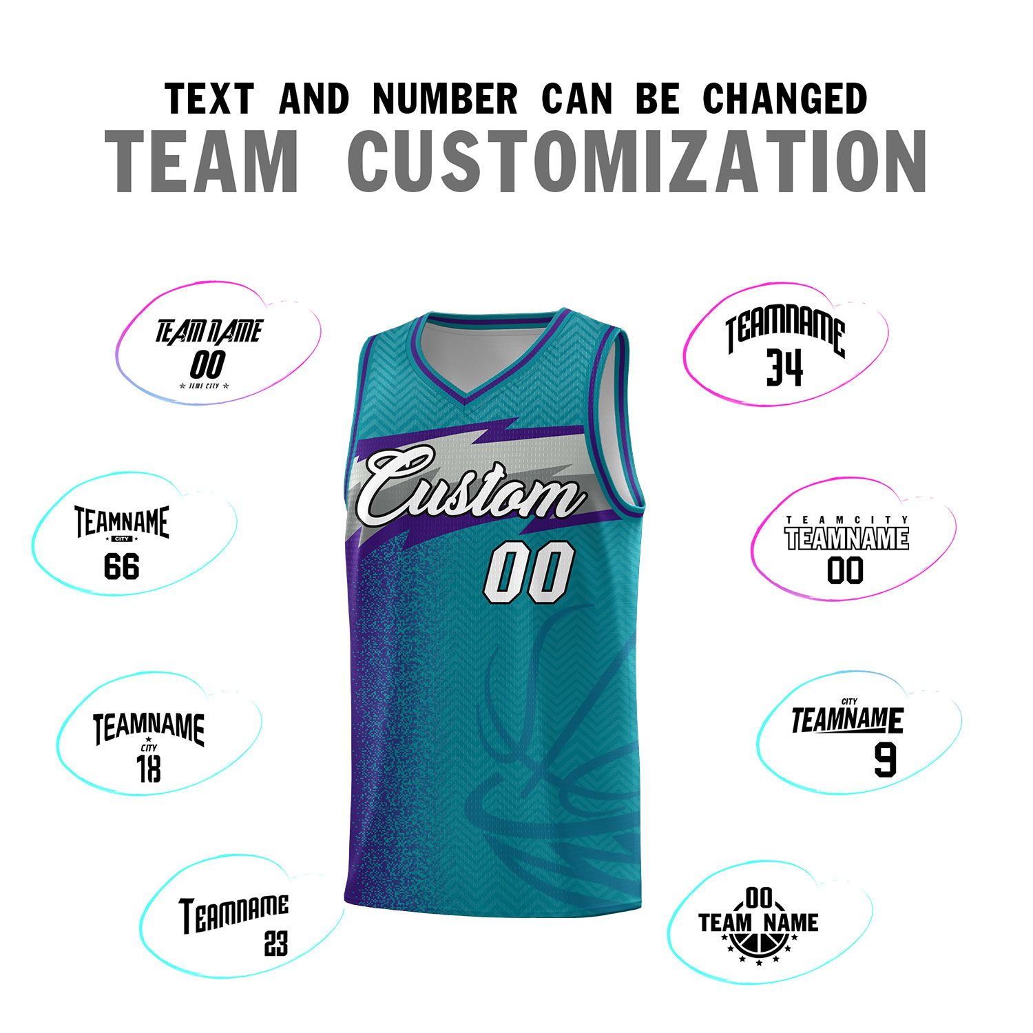 Custom Aqua Dot Scatter Graffiti Pattern Sports Uniform Basketball Jersey