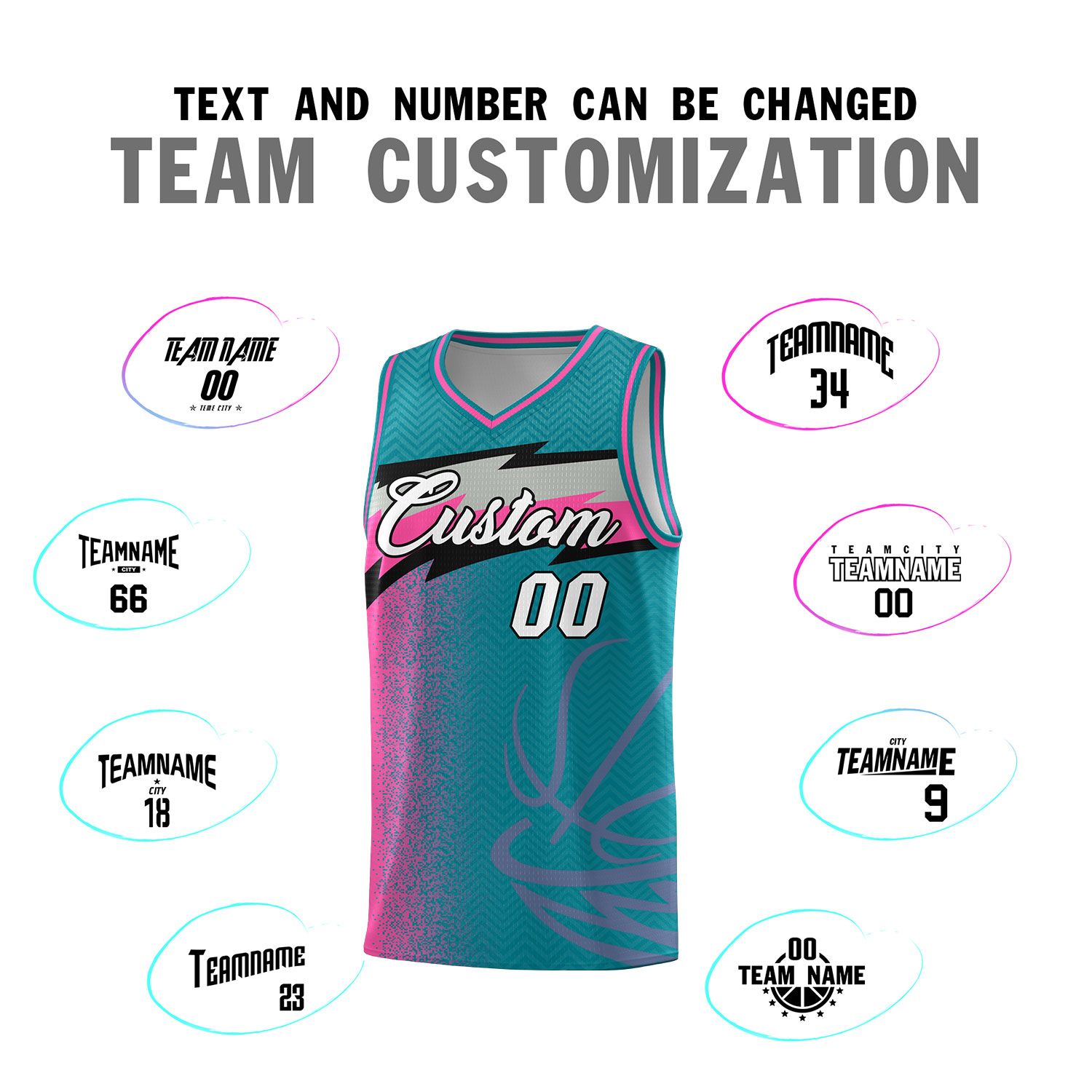 Custom Aqua Dot Scatter Graffiti Pattern Sports Uniform Basketball Jersey