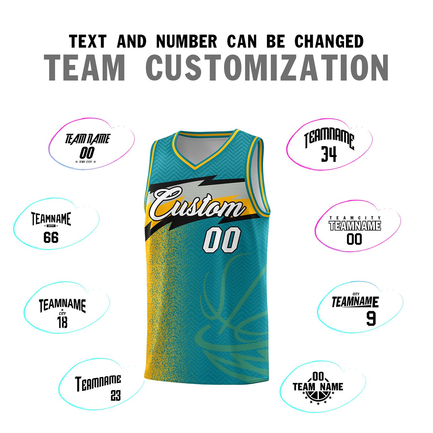 Custom Aqua Dot Scatter Graffiti Pattern Sports Uniform Basketball Jersey