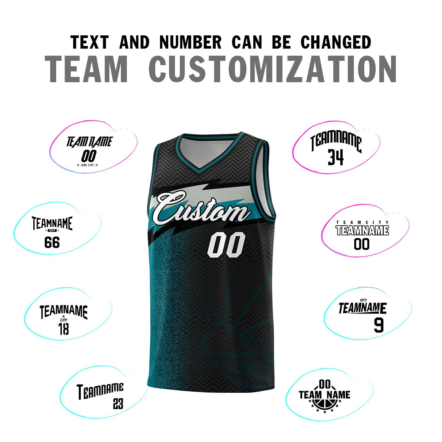 Custom Black Dot Scatter Graffiti Pattern Sports Uniform Basketball Jersey