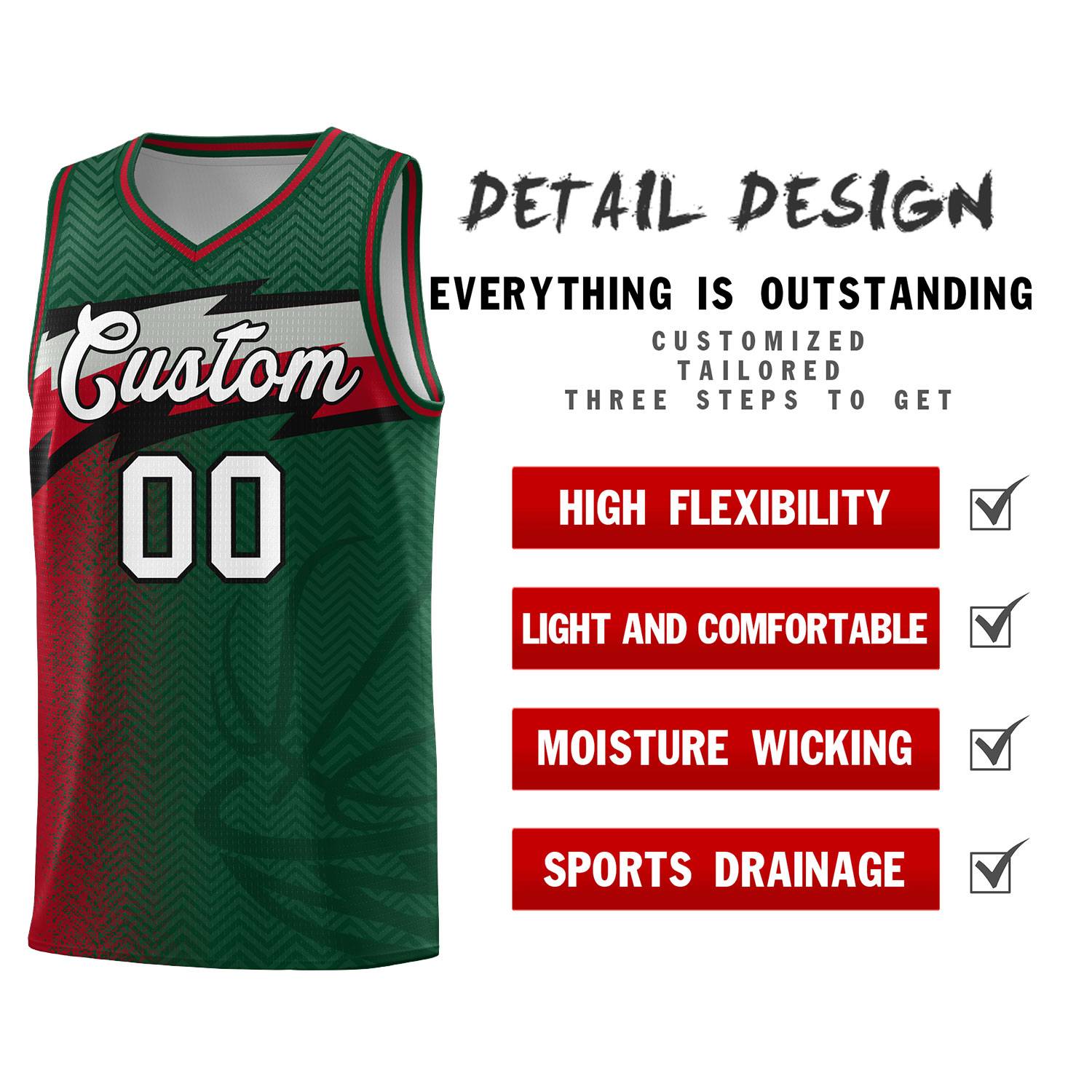 Custom Kelly Green Dot Scatter Graffiti Pattern Sports Uniform Basketball Jersey