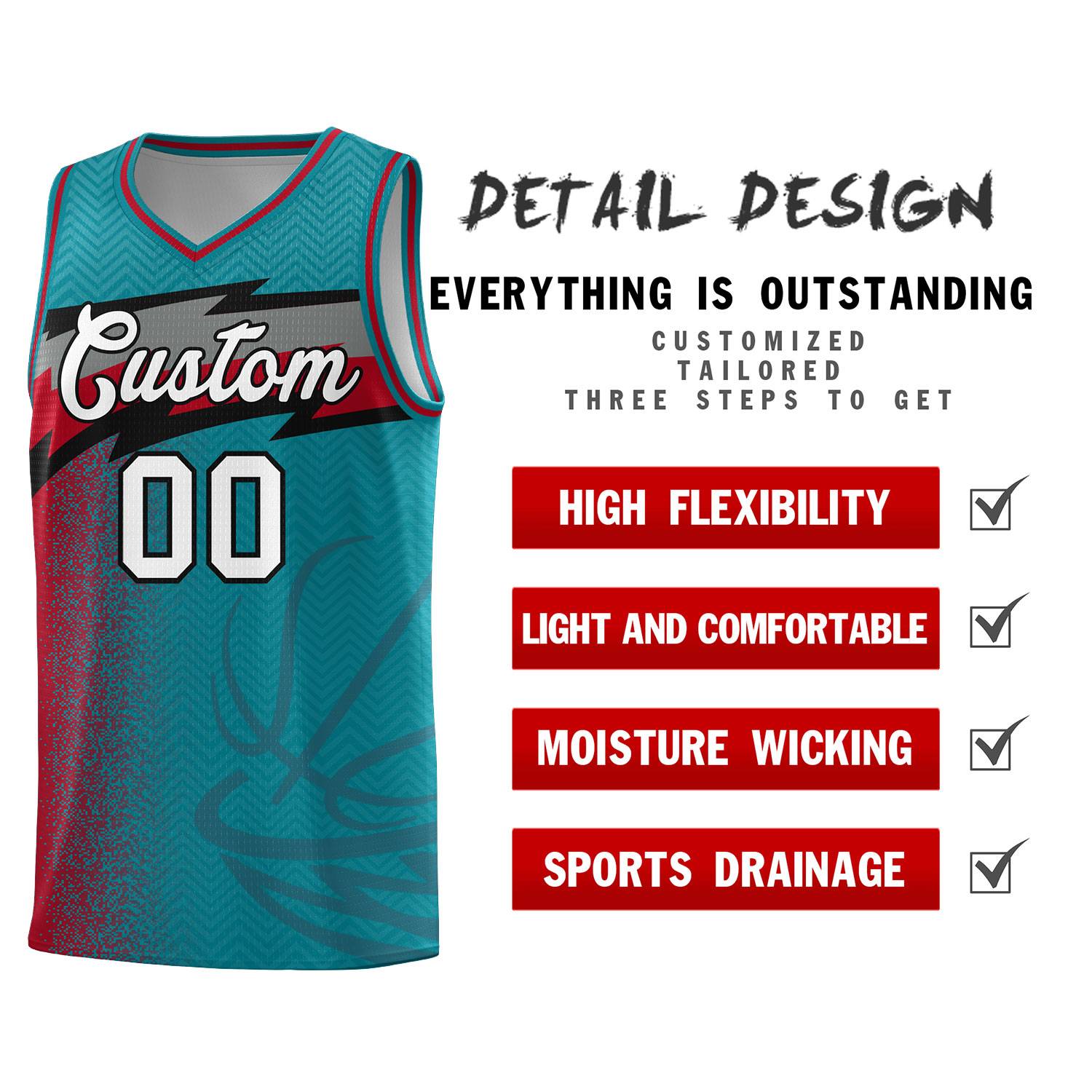 Custom Aqua Dot Scatter Graffiti Pattern Sports Uniform Basketball Jersey