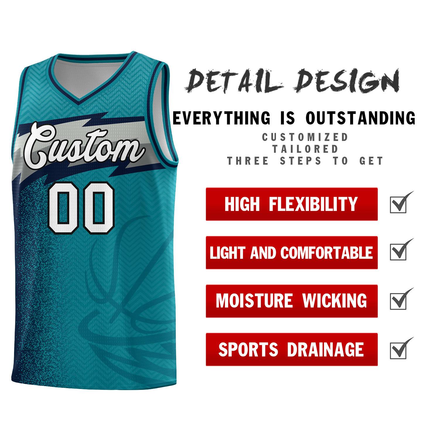 Custom Aqua Dot Scatter Graffiti Pattern Sports Uniform Basketball Jersey