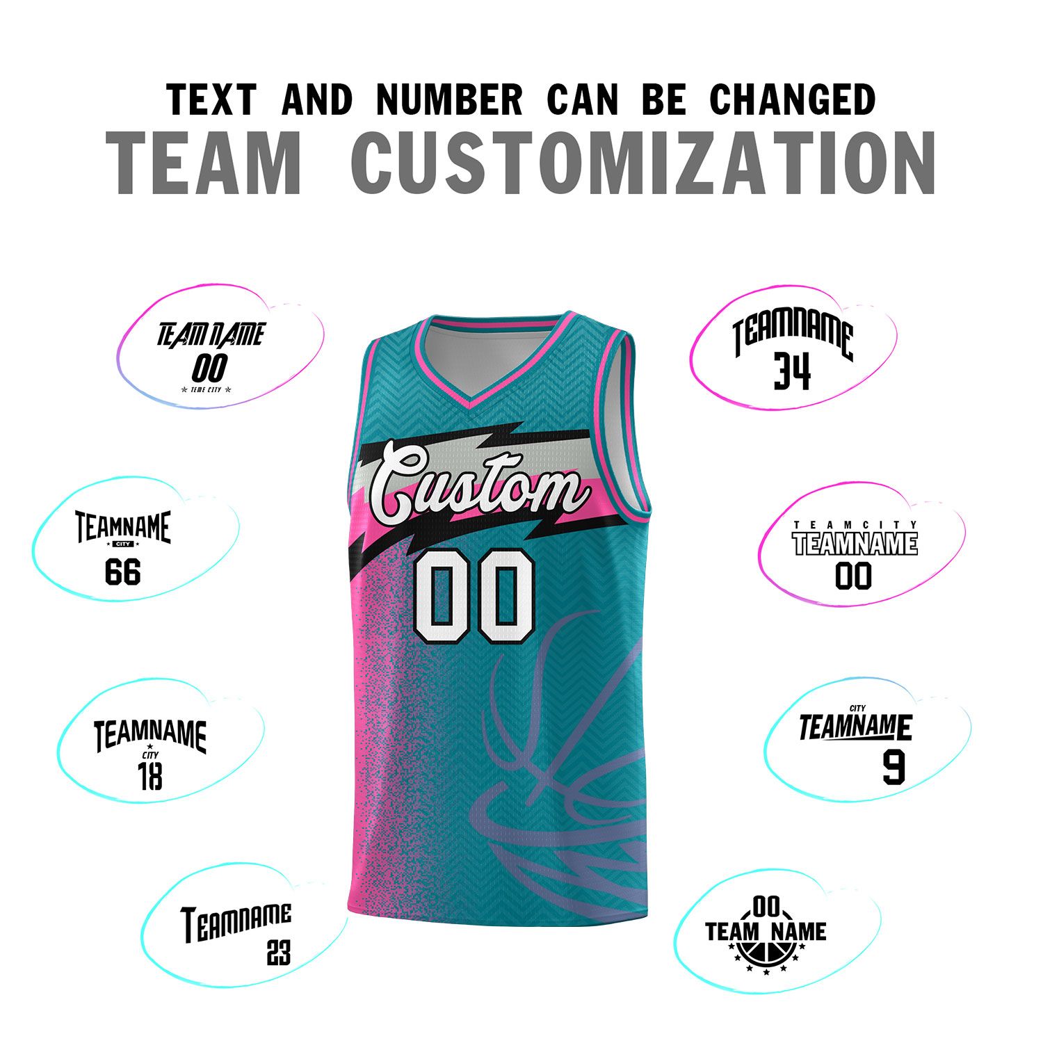 Custom Aqua Dot Scatter Graffiti Pattern Sports Uniform Basketball Jersey