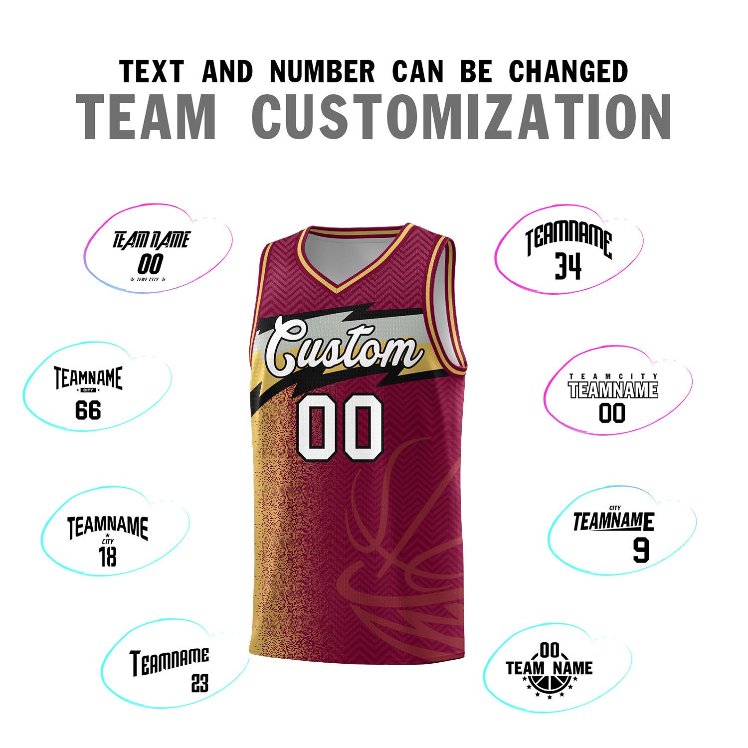 Custom Crimson Dot Scatter Graffiti Pattern Sports Uniform Basketball Jersey