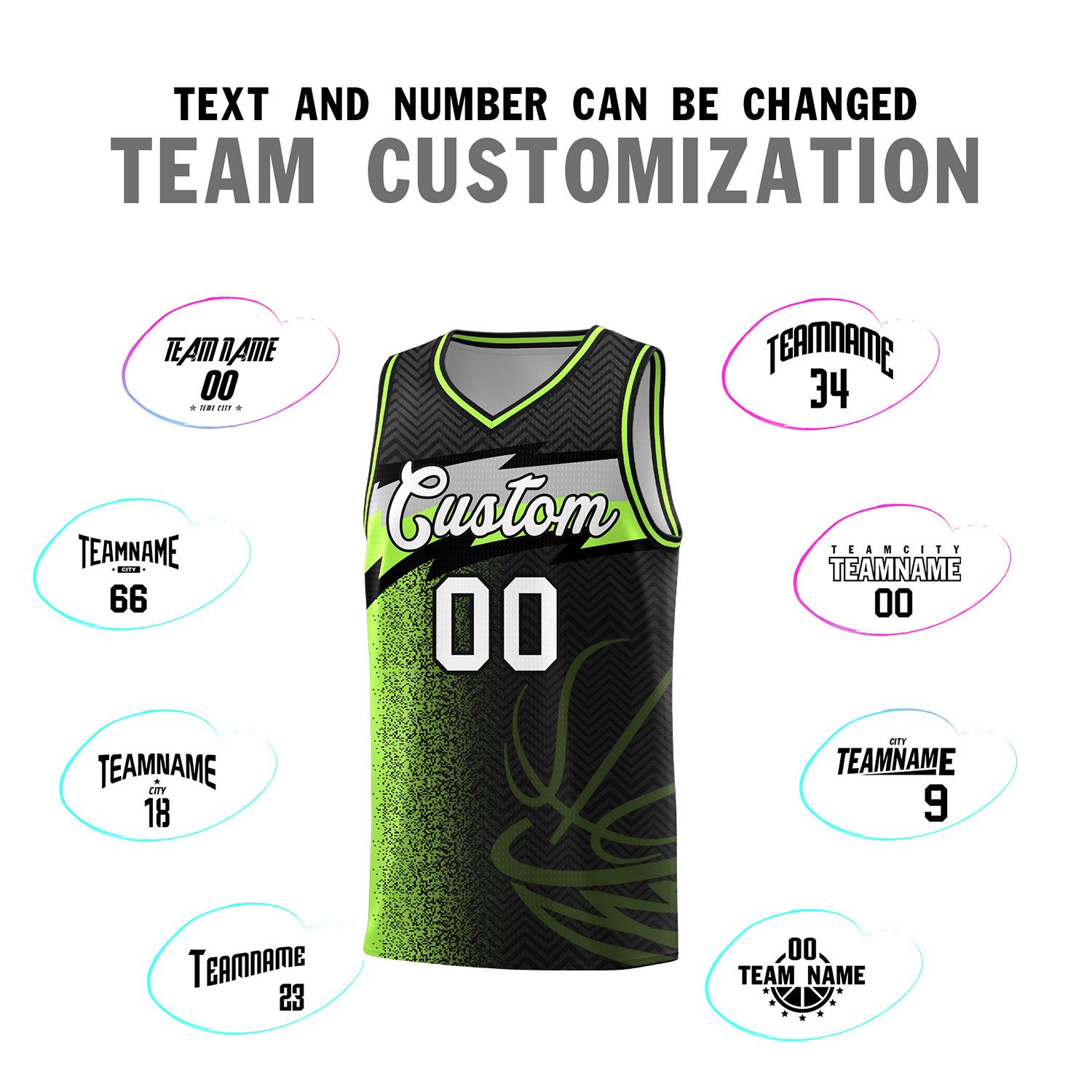 Custom Black Dot Scatter Graffiti Pattern Sports Uniform Basketball Jersey