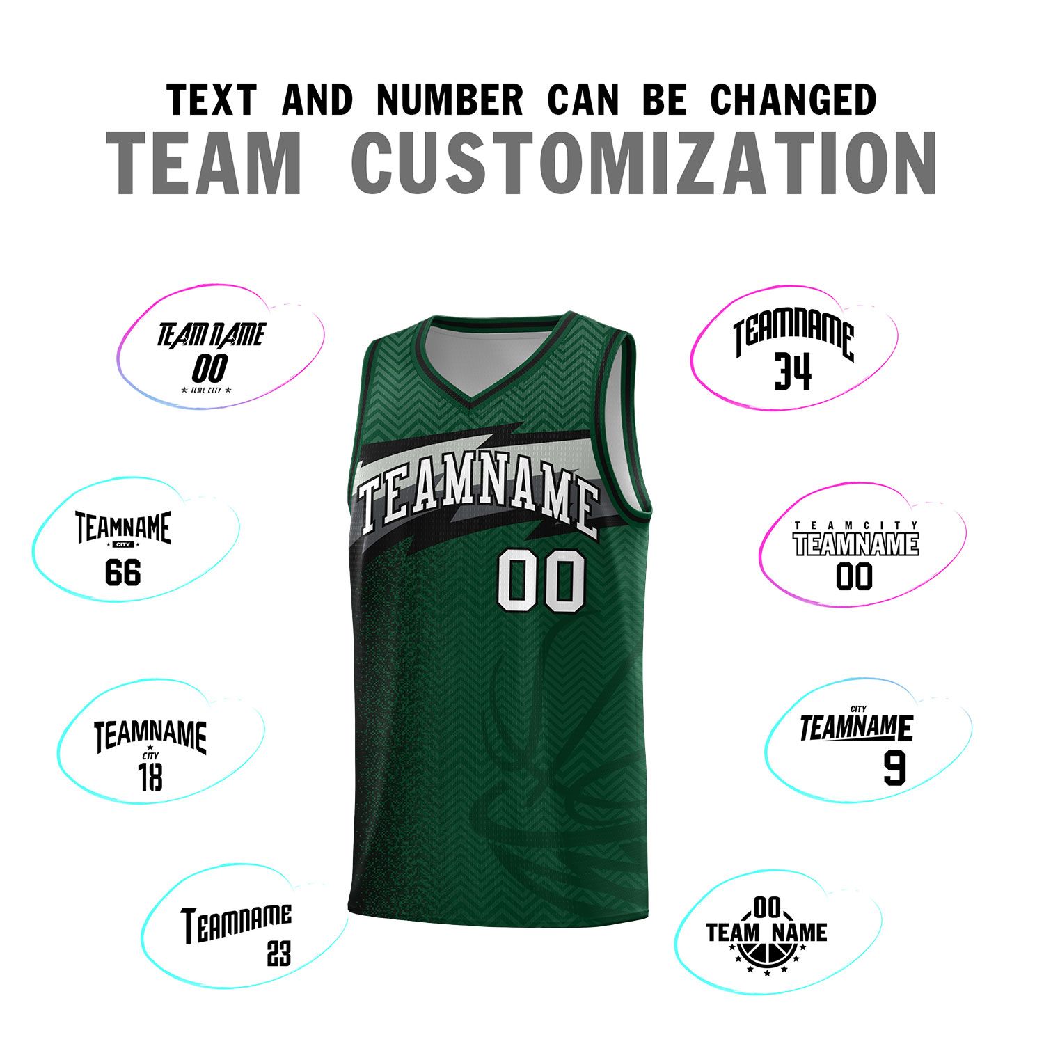 Custom Kelly Green Dot Scatter Graffiti Pattern Sports Uniform Basketball Jersey