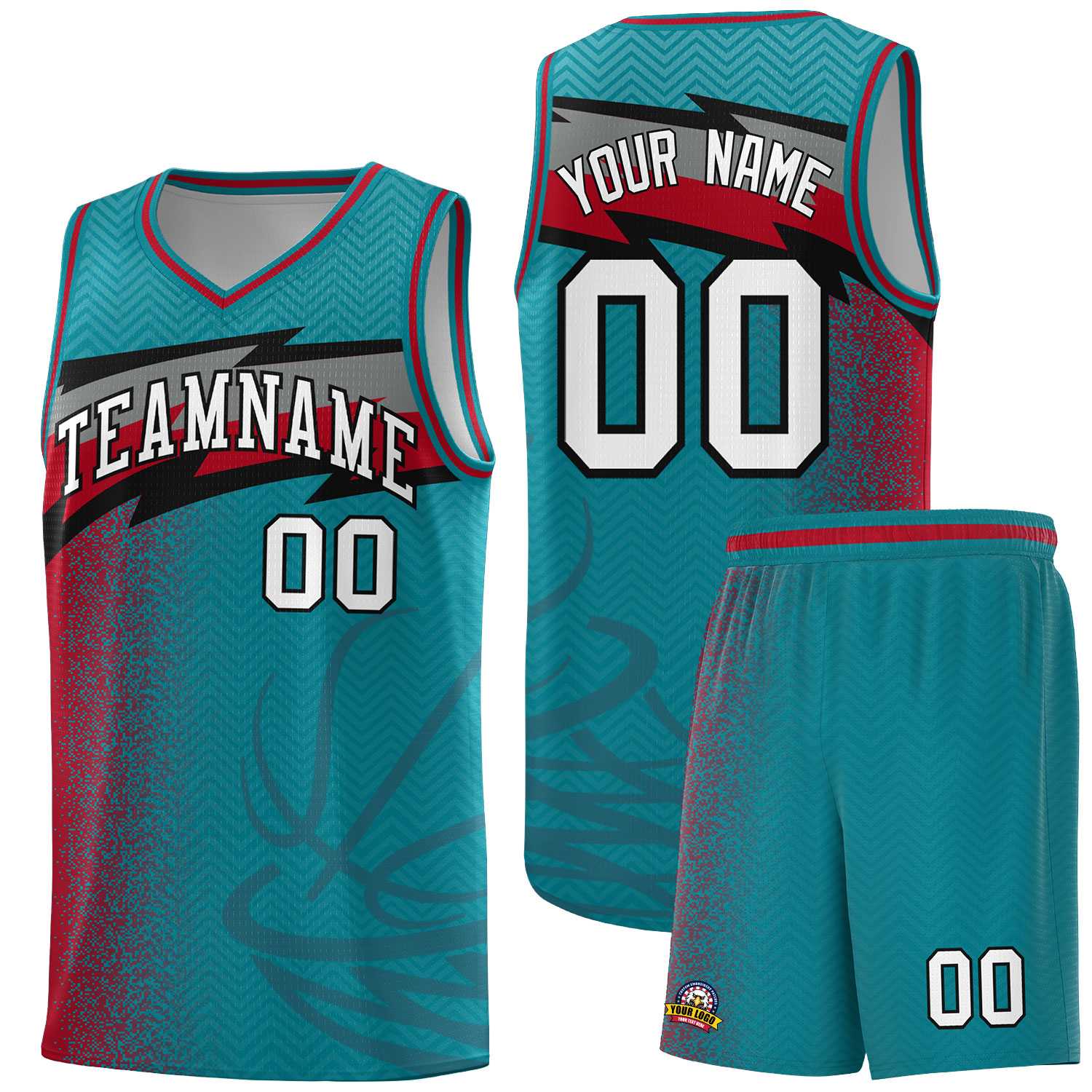 Custom Aqua Dot Scatter Graffiti Pattern Sports Uniform Basketball Jersey