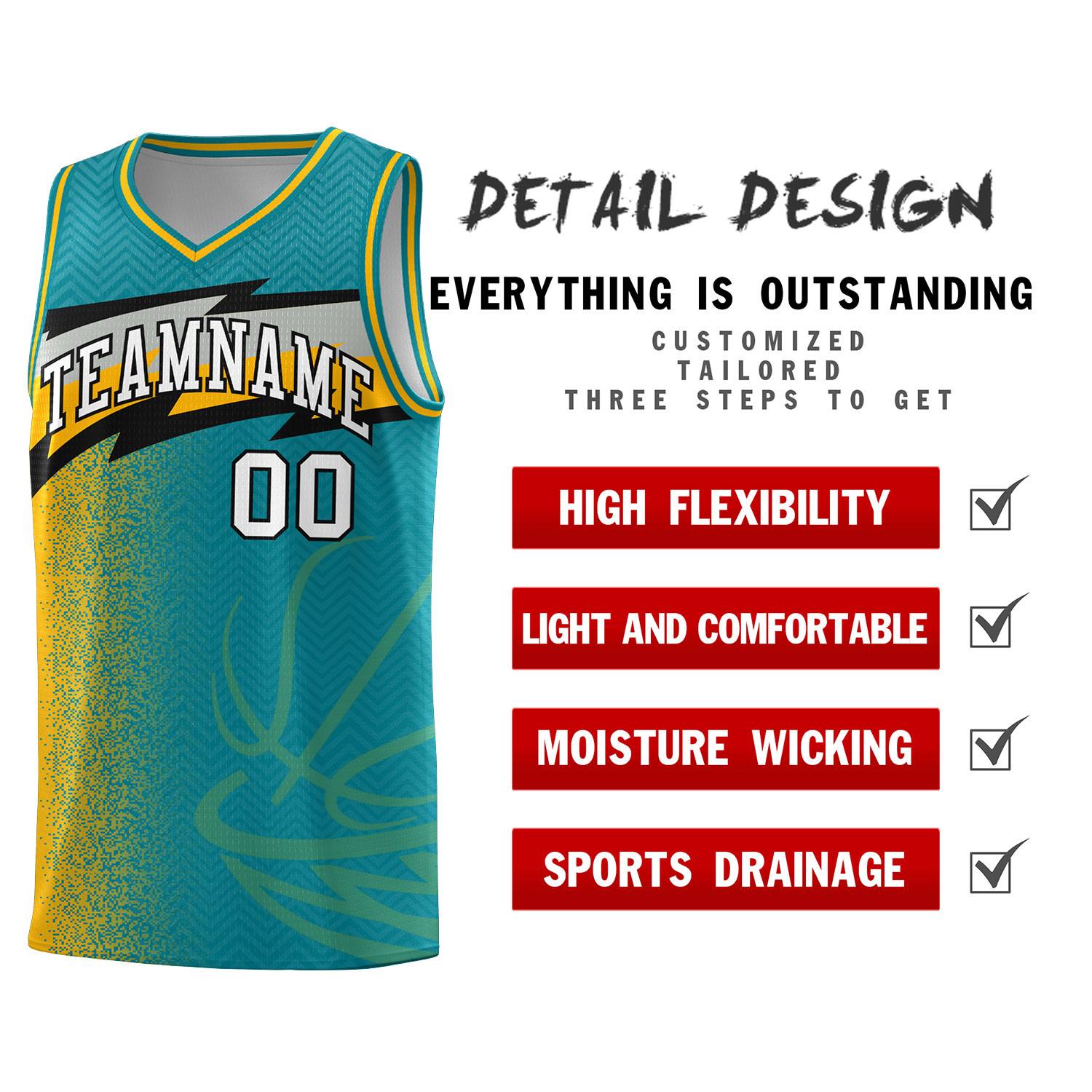 Custom Aqua Dot Scatter Graffiti Pattern Sports Uniform Basketball Jersey