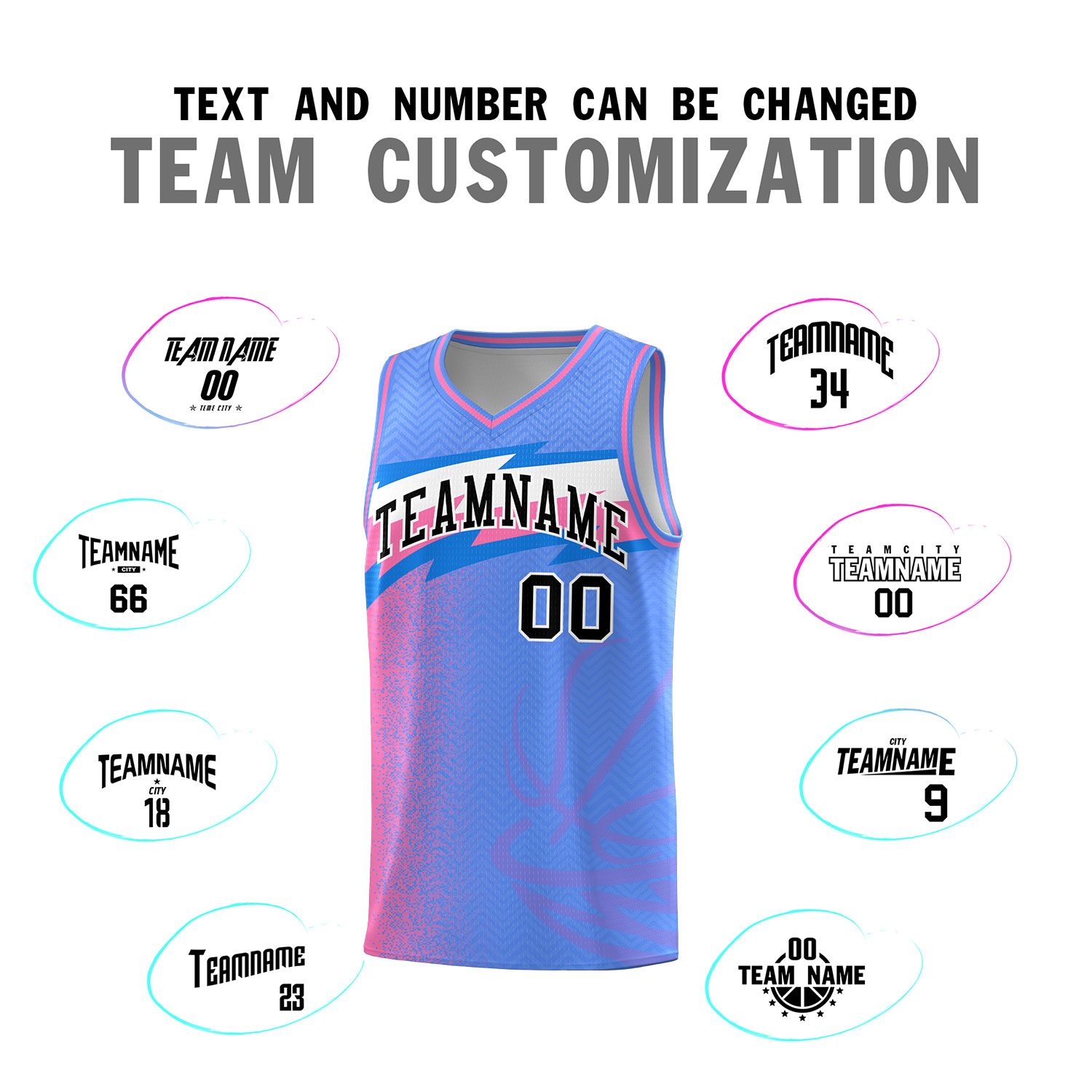 Custom Blue Dot Scatter Graffiti Pattern Sports Uniform Basketball Jersey