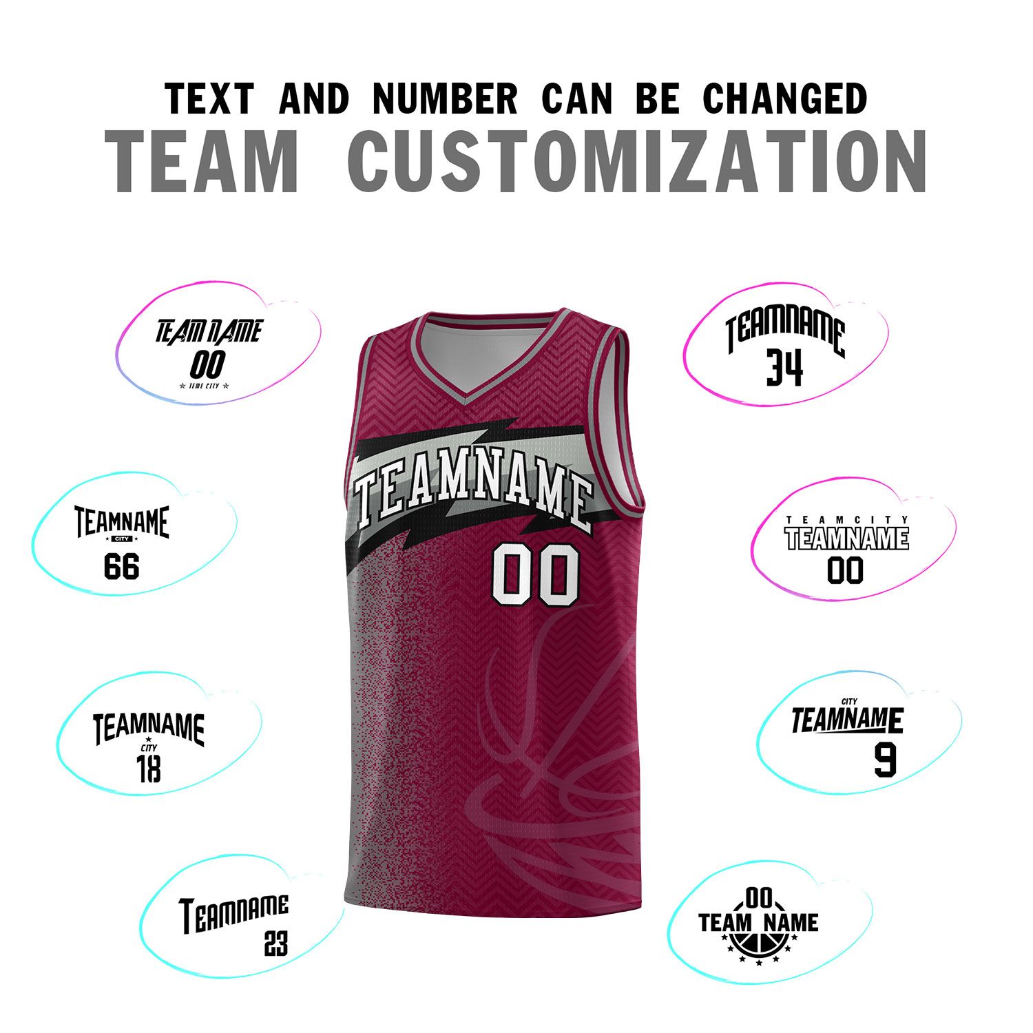 Custom Crimson Dot Scatter Graffiti Pattern Sports Uniform Basketball Jersey