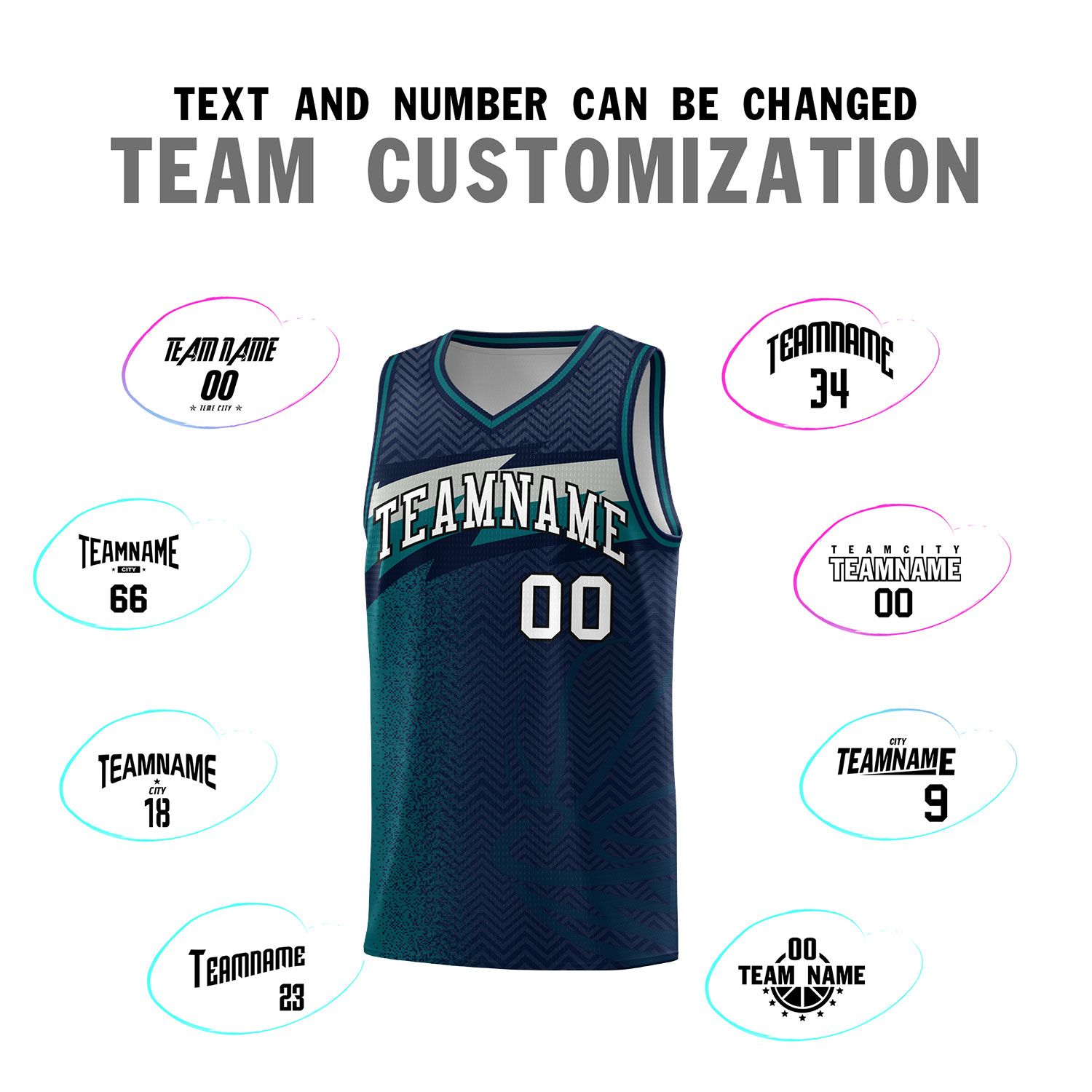 Custom Navy Dot Scatter Graffiti Pattern Sports Uniform Basketball Jersey