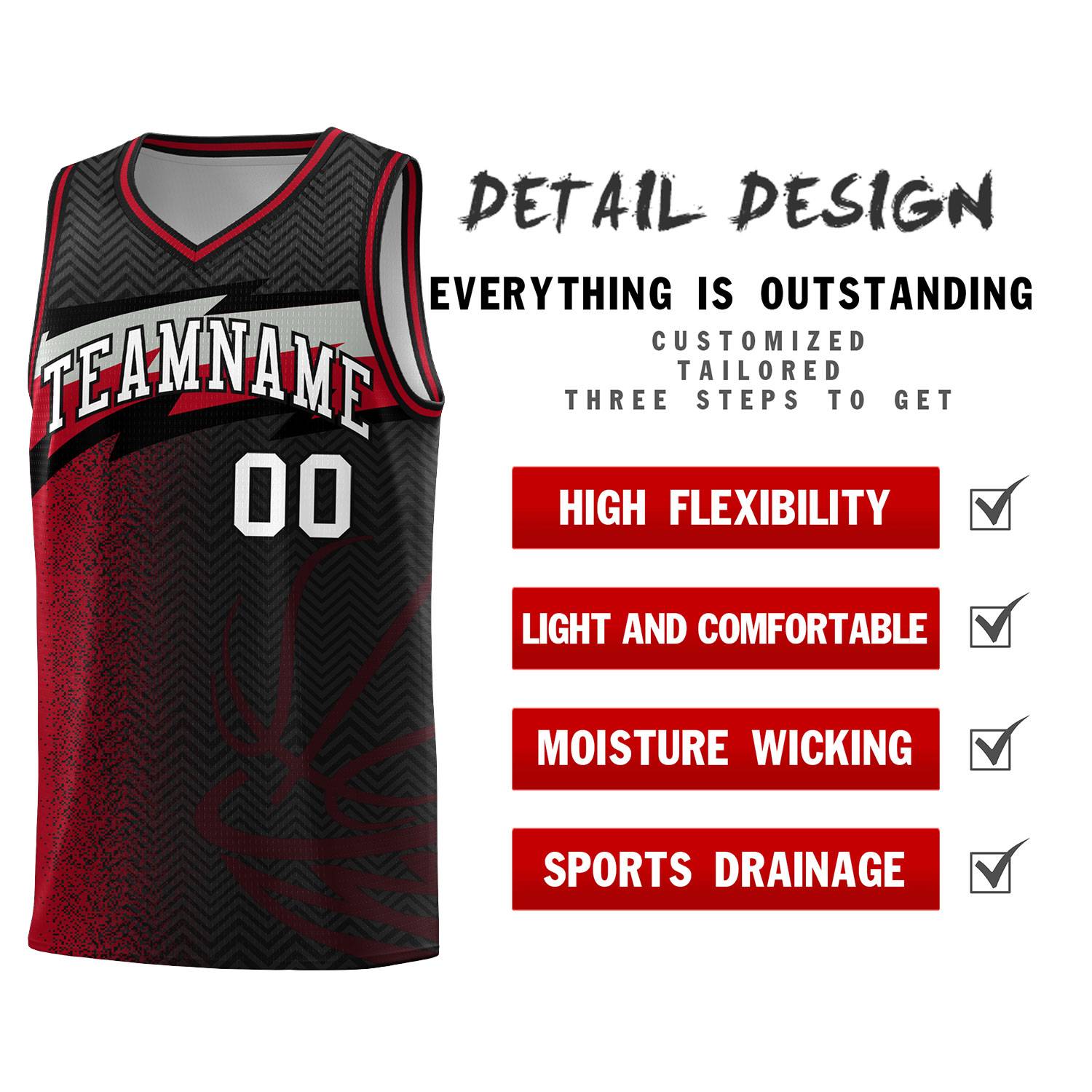 Custom Black Dot Scatter Graffiti Pattern Sports Uniform Basketball Jersey