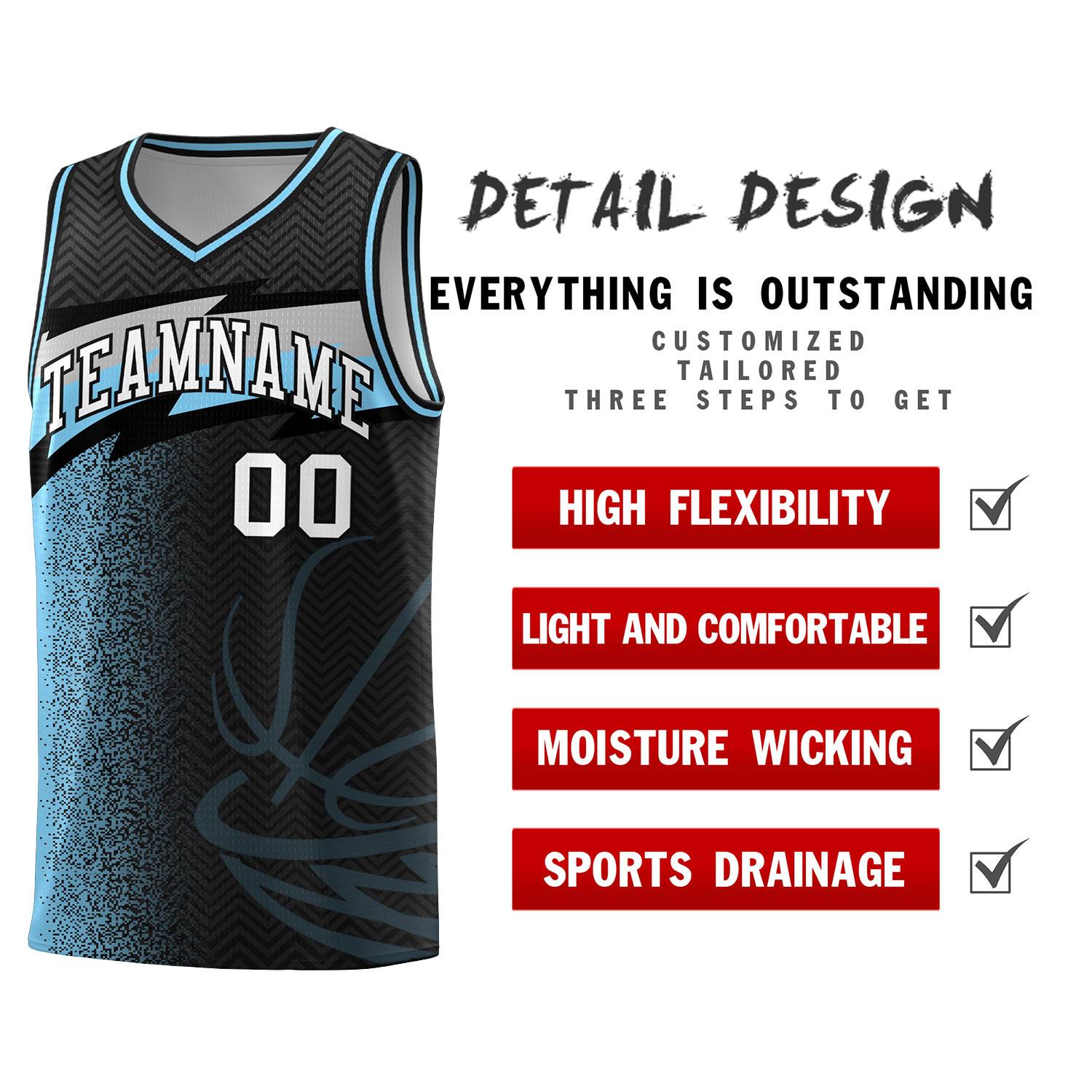 Custom Black Dot Scatter Graffiti Pattern Sports Uniform Basketball Jersey