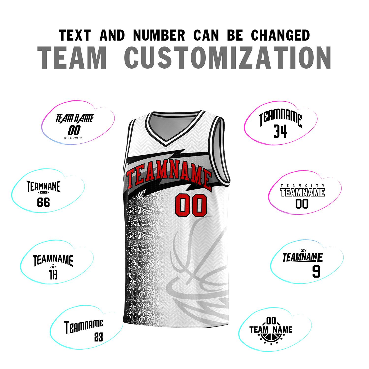 Custom White Dot Scatter Graffiti Pattern Sports Uniform Basketball Jersey