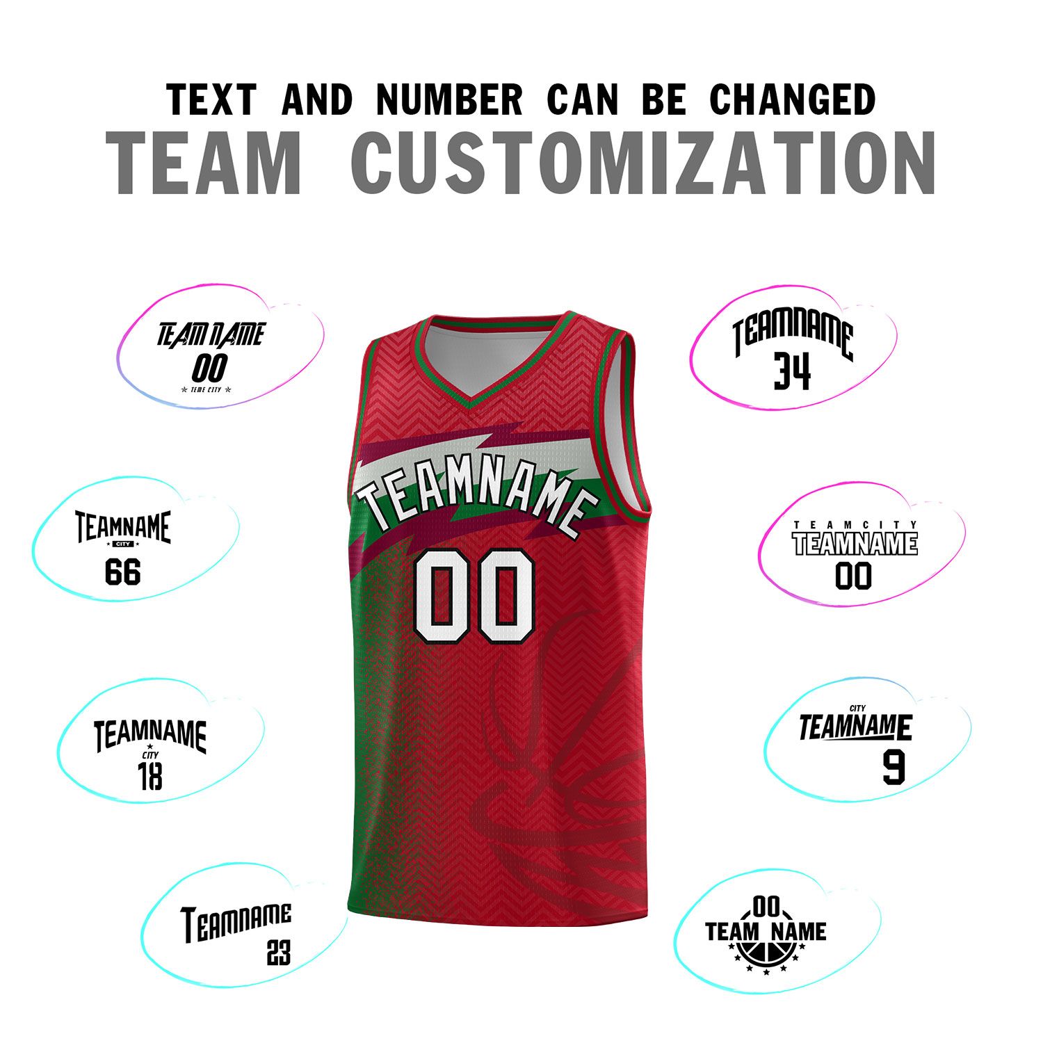 Custom Red Dot Scatter Graffiti Pattern Sports Uniform Basketball Jersey