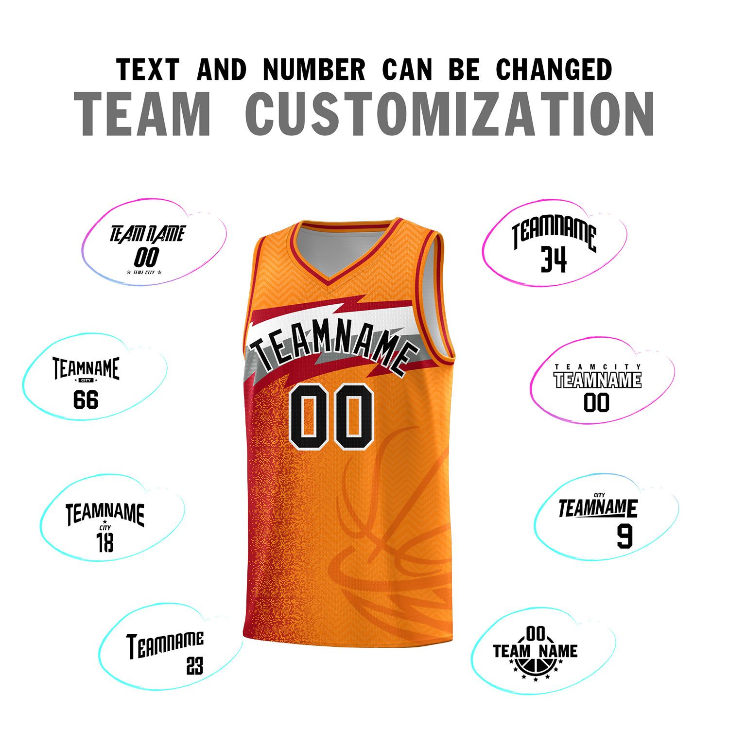 Custom Broncos Orange Dot Scatter Graffiti Pattern Sports Uniform Basketball Jersey