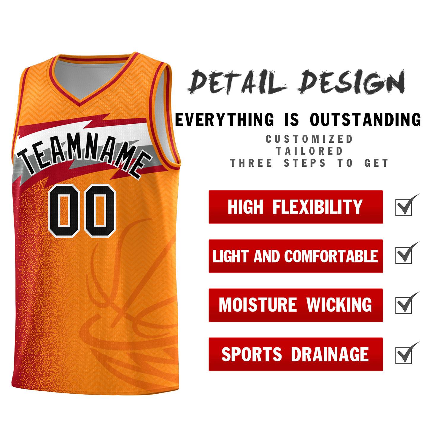 Custom Broncos Orange Dot Scatter Graffiti Pattern Sports Uniform Basketball Jersey