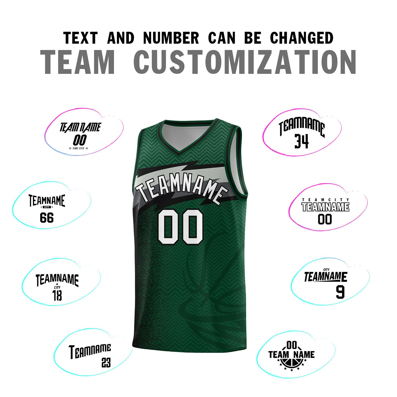 Custom Kelly Green Dot Scatter Graffiti Pattern Sports Uniform Basketball Jersey