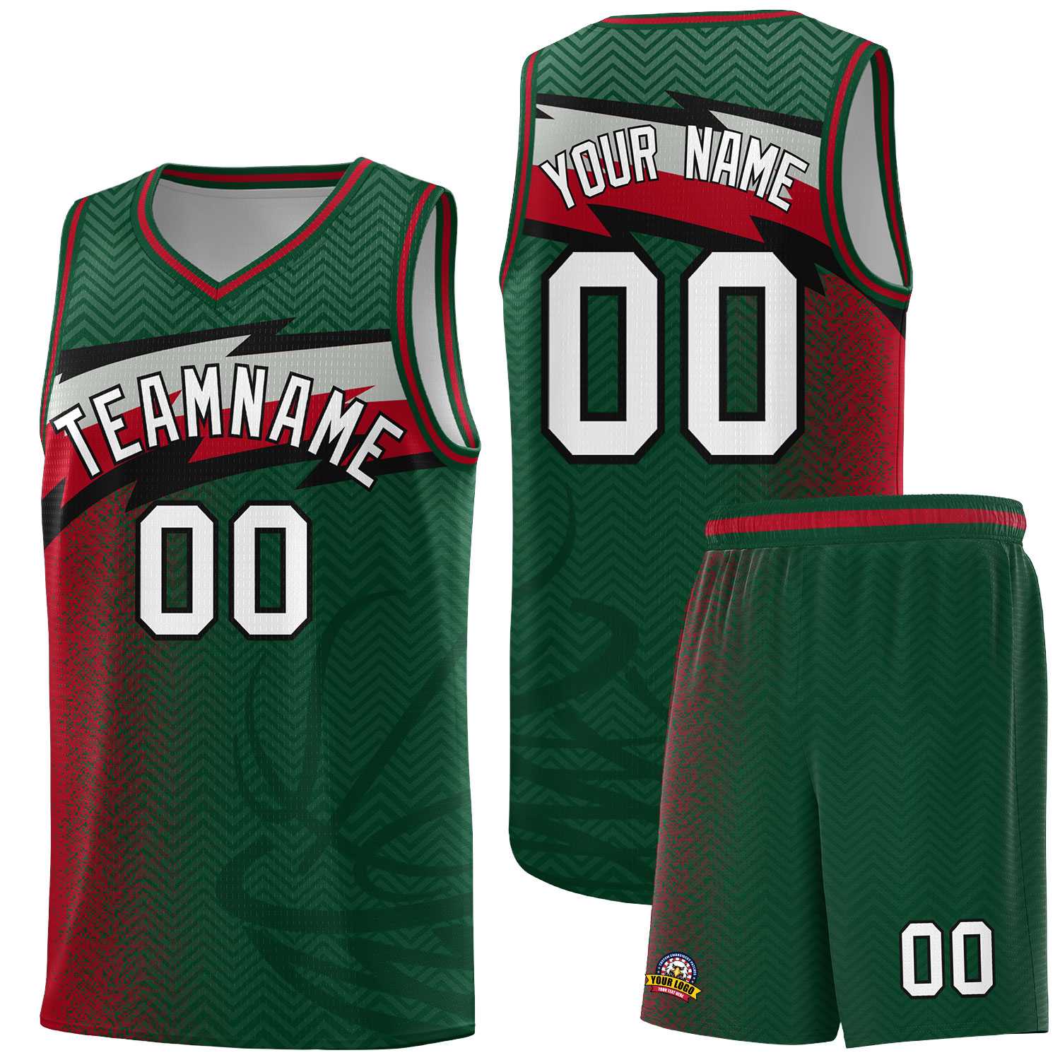 Custom Kelly Green Dot Scatter Graffiti Pattern Sports Uniform Basketball Jersey