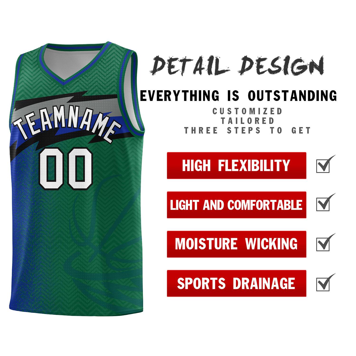 Custom Kelly Green Dot Scatter Graffiti Pattern Sports Uniform Basketball Jersey