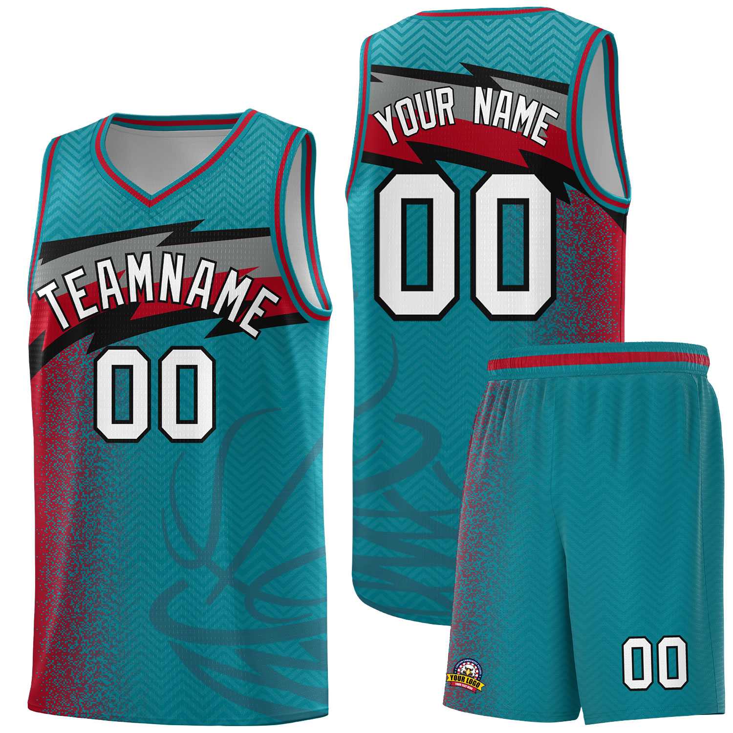 Custom Aqua Dot Scatter Graffiti Pattern Sports Uniform Basketball Jersey