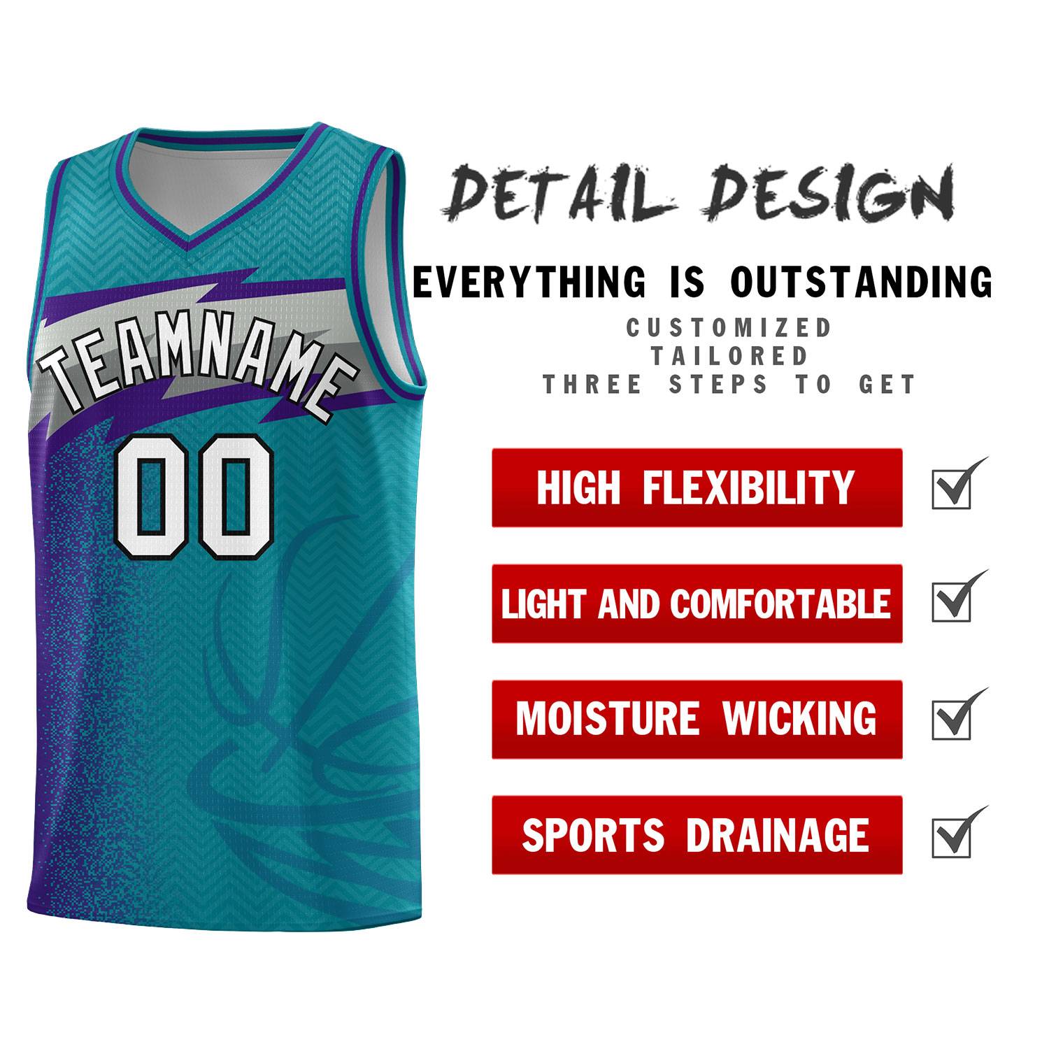 Custom Aqua Dot Scatter Graffiti Pattern Sports Uniform Basketball Jersey