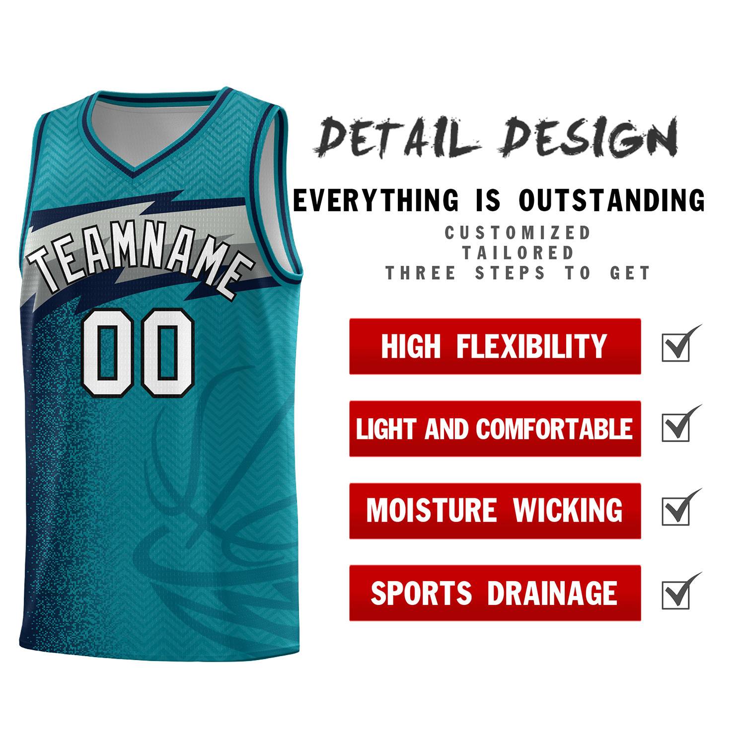 Custom Aqua Dot Scatter Graffiti Pattern Sports Uniform Basketball Jersey