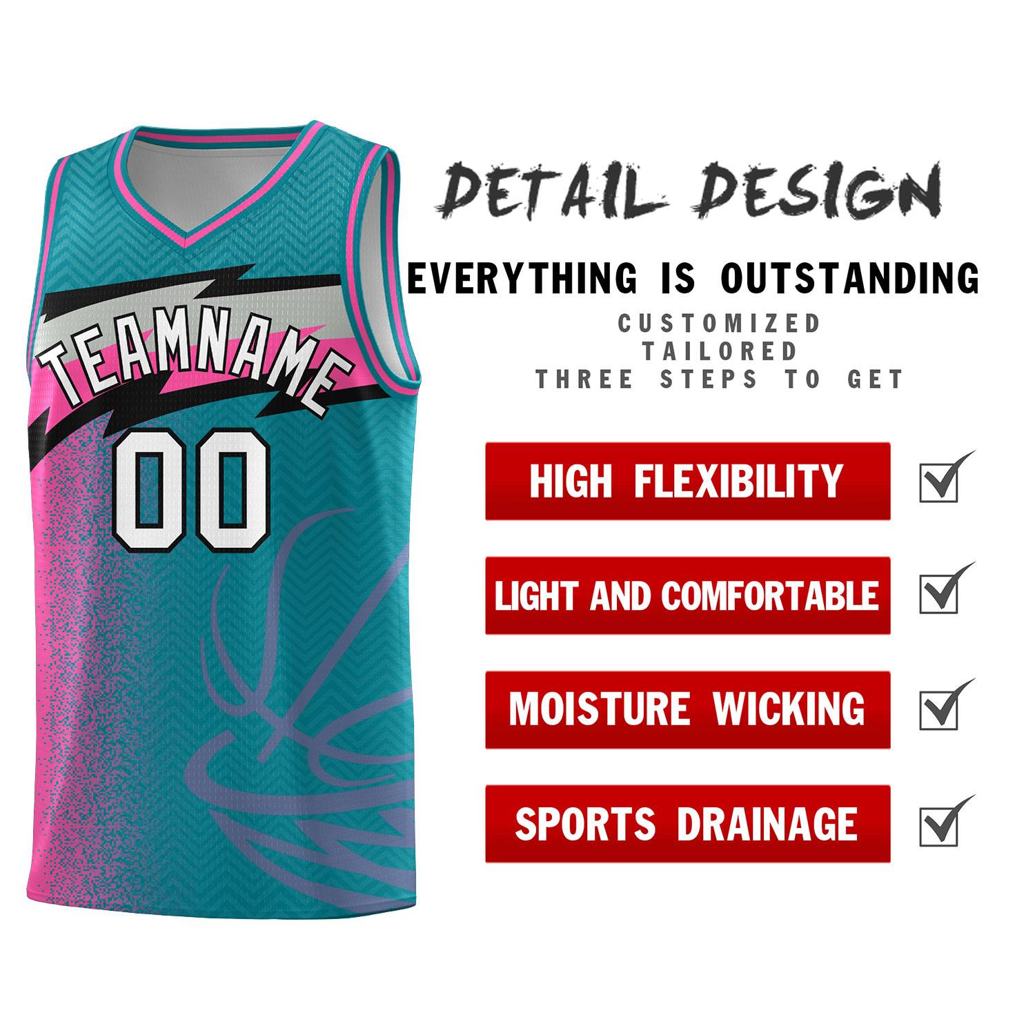 Custom Aqua Dot Scatter Graffiti Pattern Sports Uniform Basketball Jersey