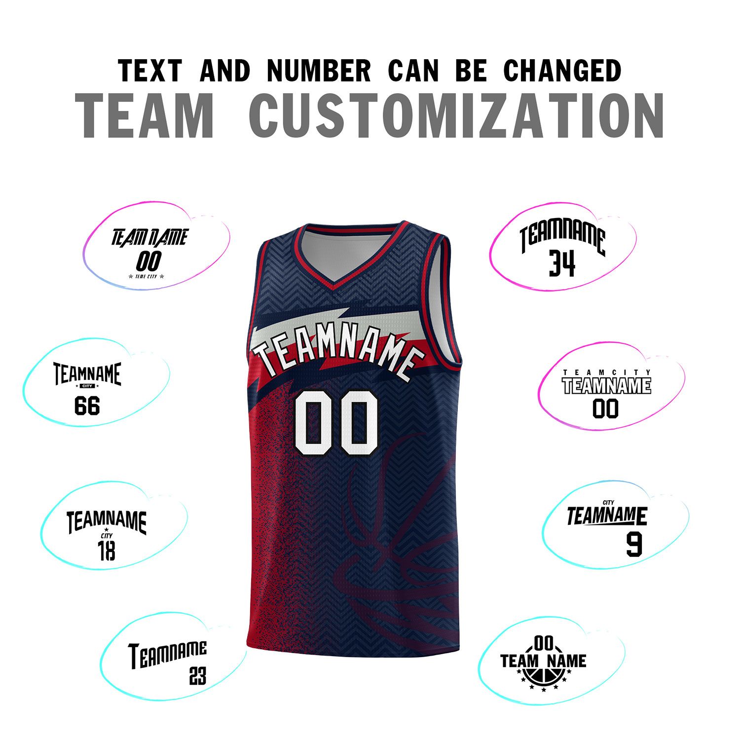 Custom Navy Dot Scatter Graffiti Pattern Sports Uniform Basketball Jersey