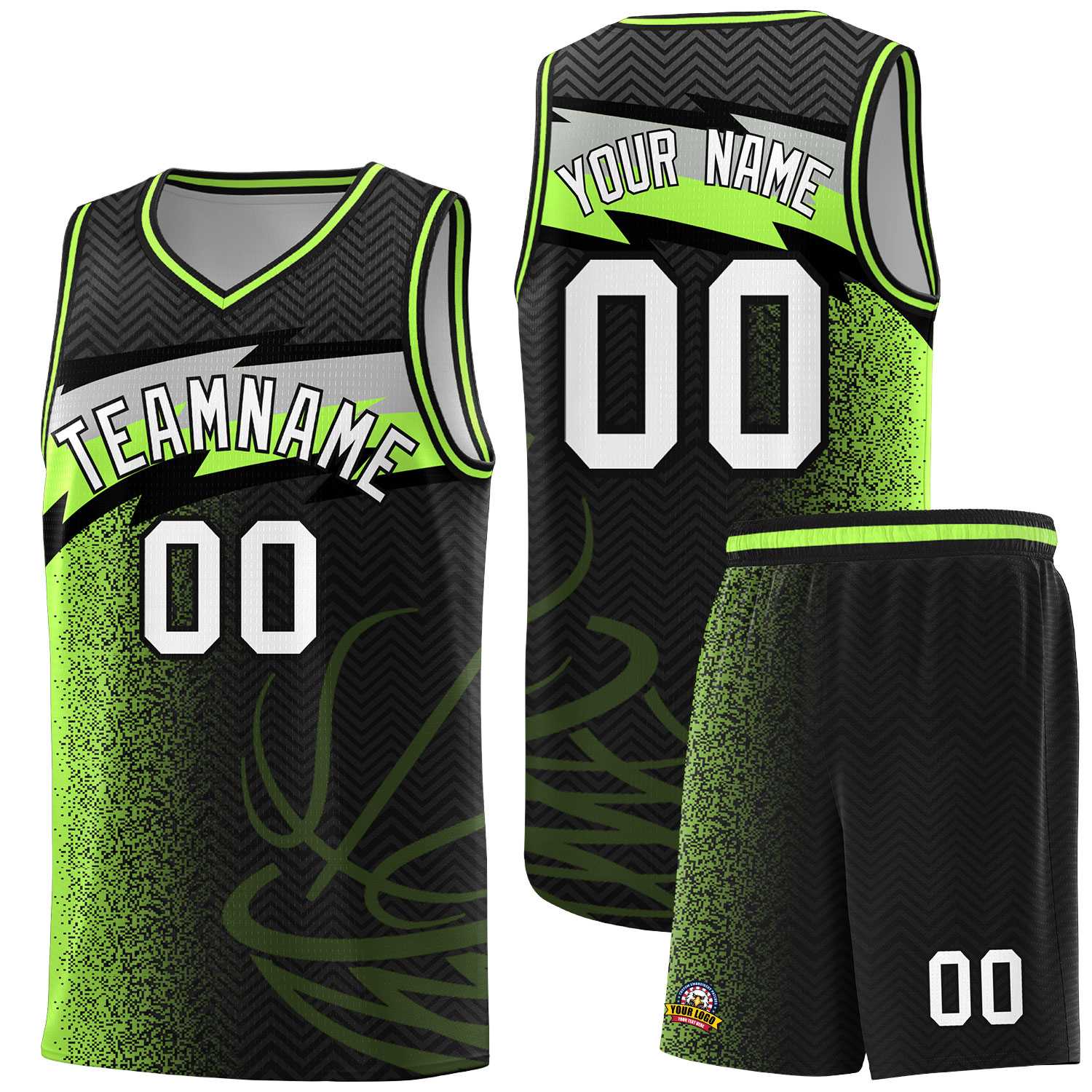 Custom Black Dot Scatter Graffiti Pattern Sports Uniform Basketball Jersey