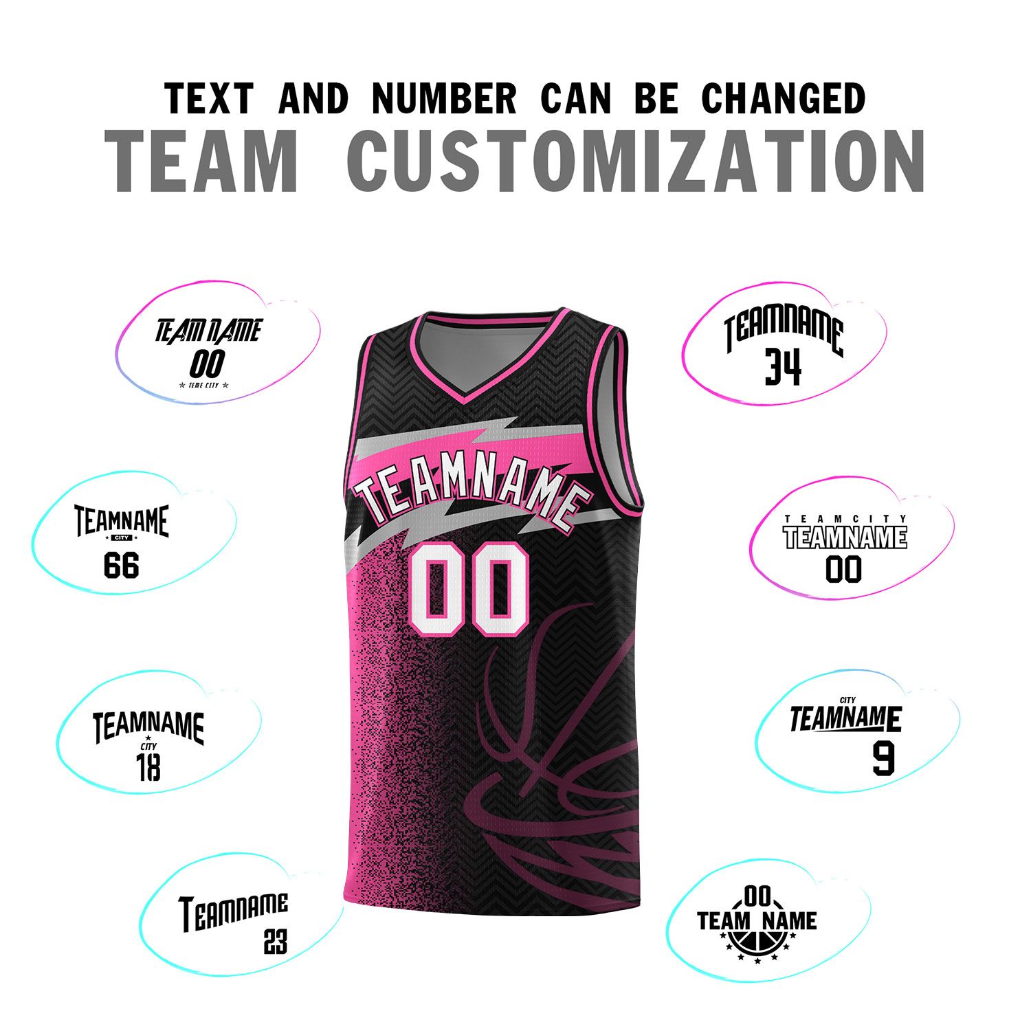 Custom Black Dot Scatter Graffiti Pattern Sports Uniform Basketball Jersey