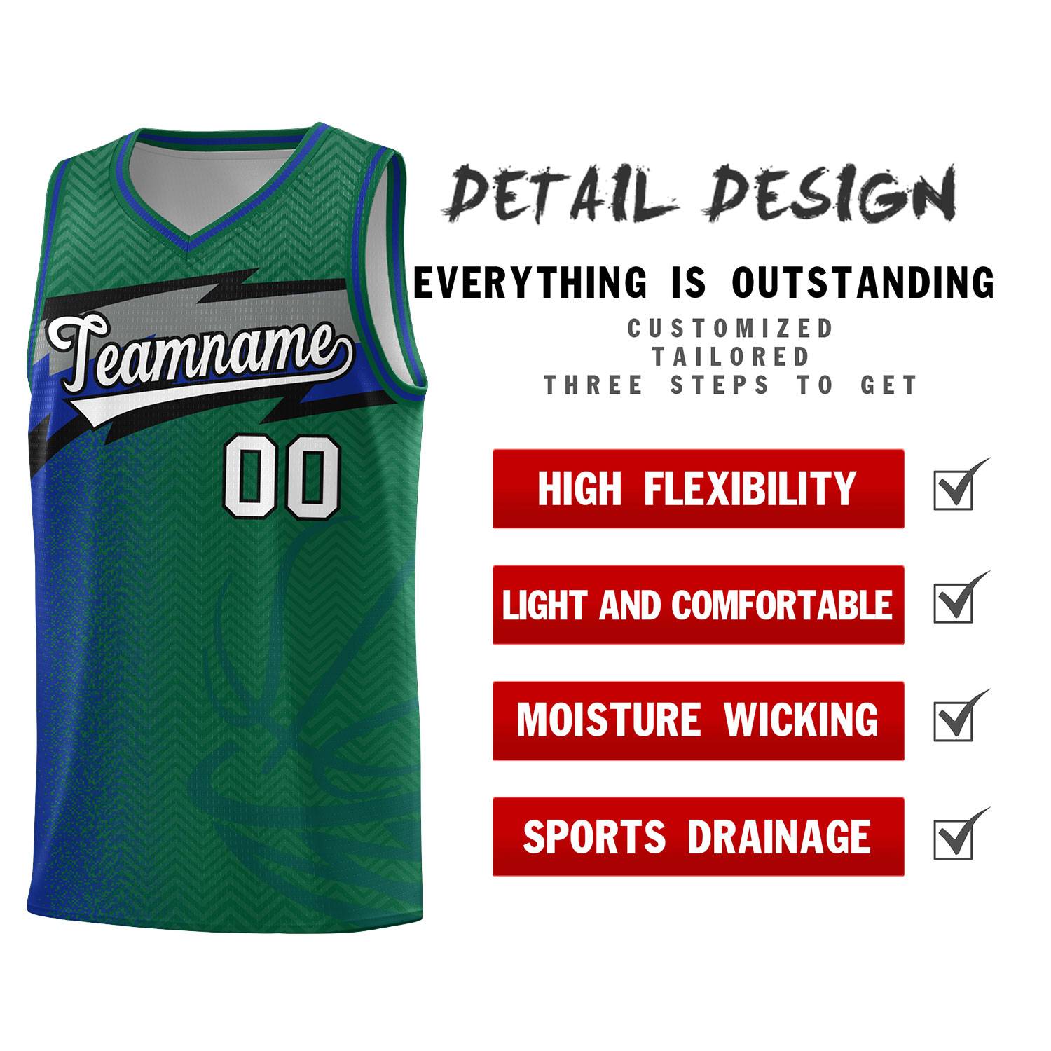 Custom Kelly Green Dot Scatter Graffiti Pattern Sports Uniform Basketball Jersey