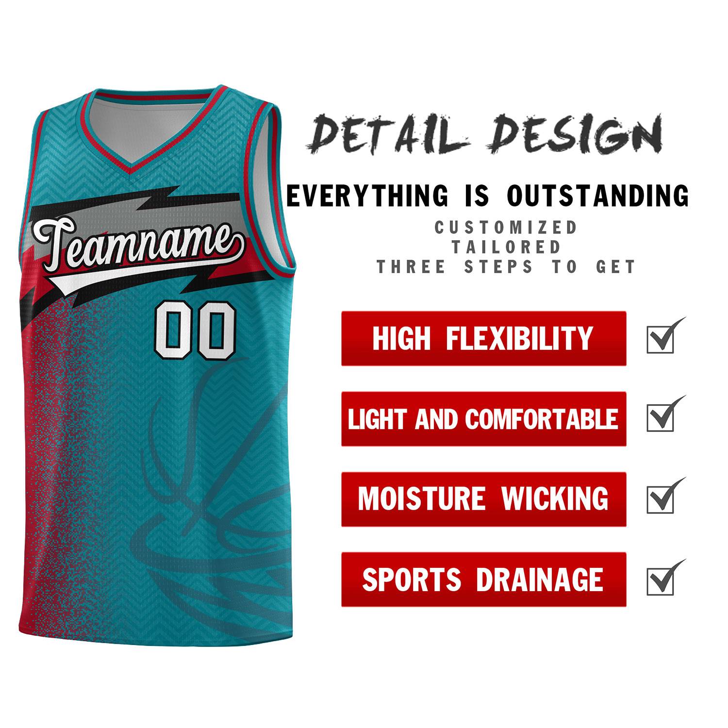 Custom Aqua Dot Scatter Graffiti Pattern Sports Uniform Basketball Jersey