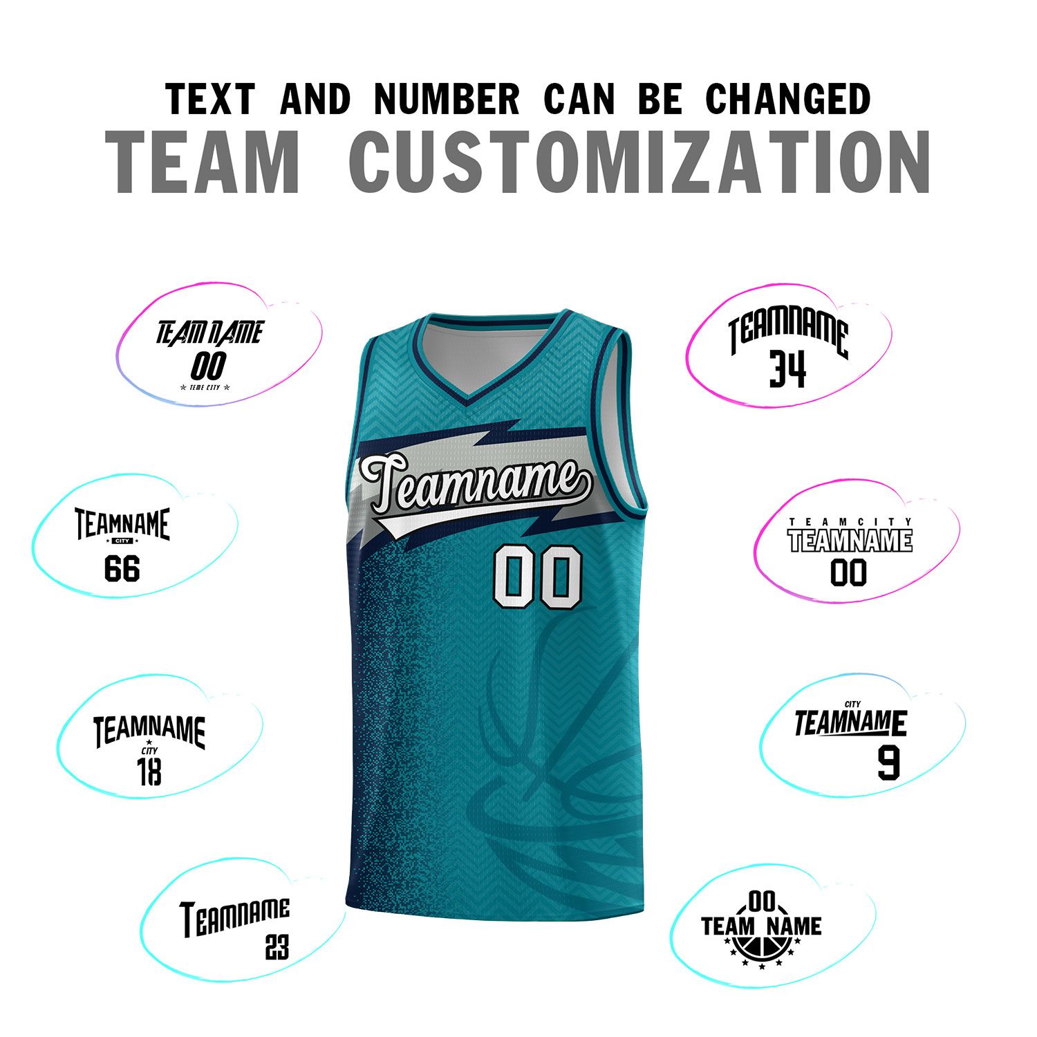 Custom Aqua Dot Scatter Graffiti Pattern Sports Uniform Basketball Jersey