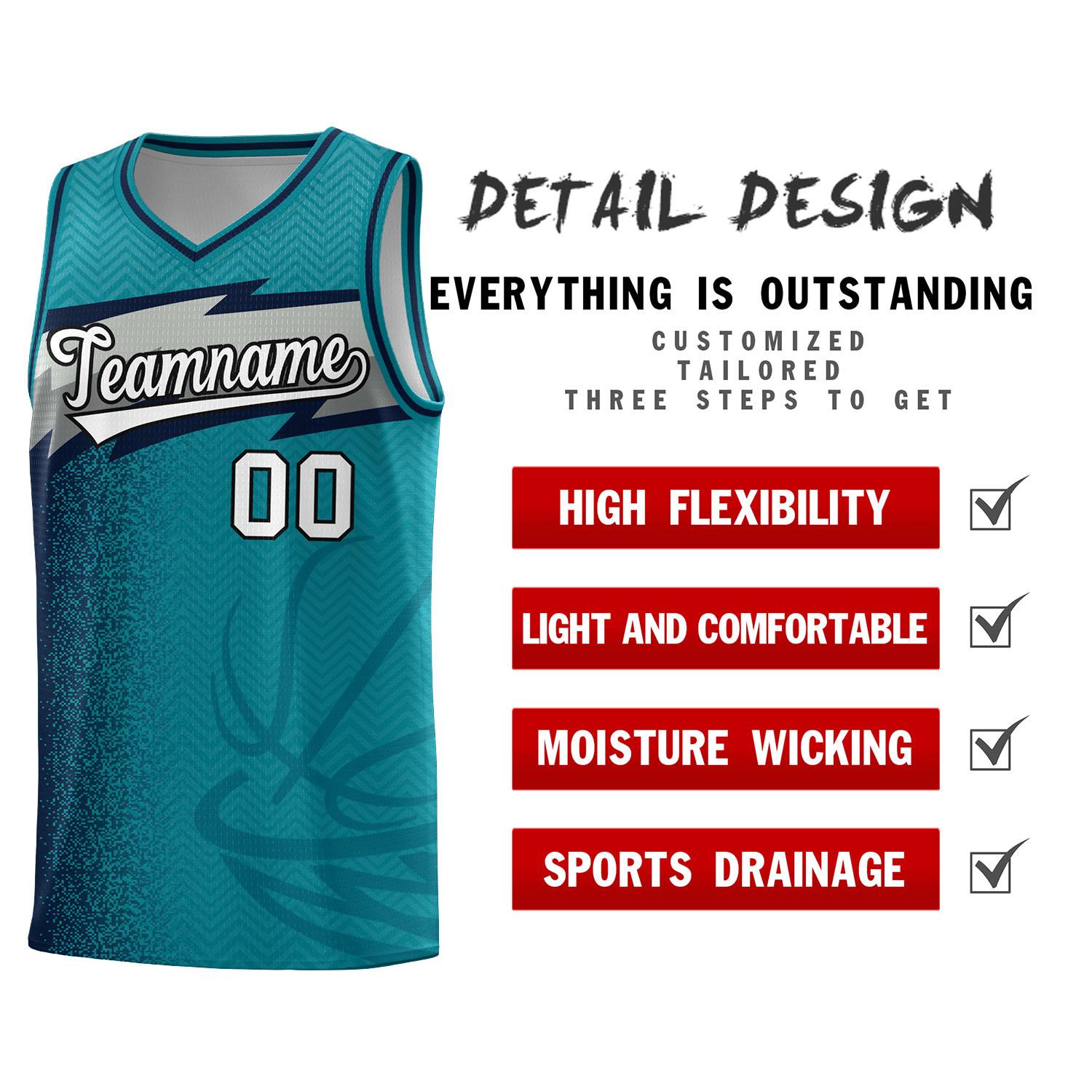 Custom Aqua Dot Scatter Graffiti Pattern Sports Uniform Basketball Jersey