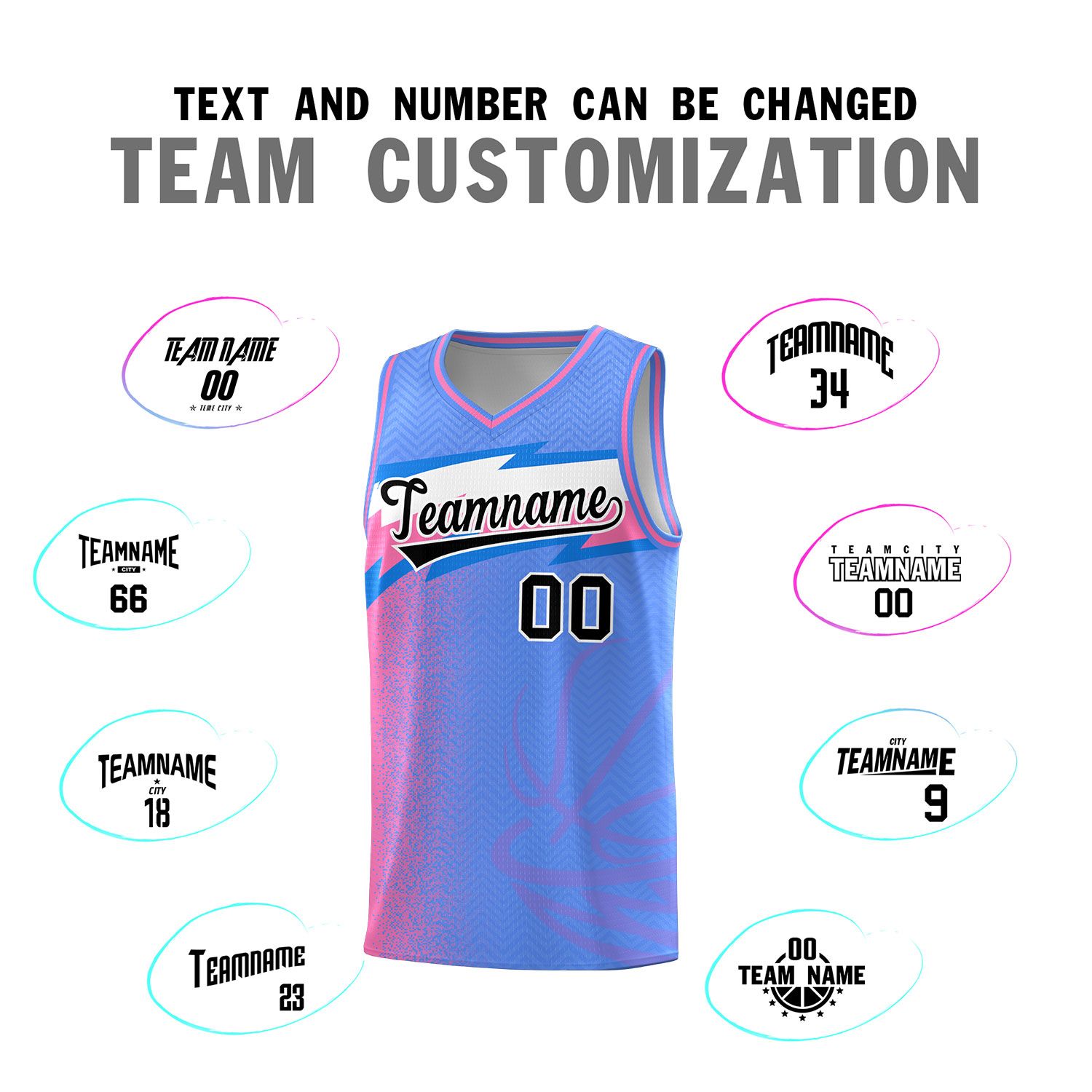 Custom Blue Dot Scatter Graffiti Pattern Sports Uniform Basketball Jersey