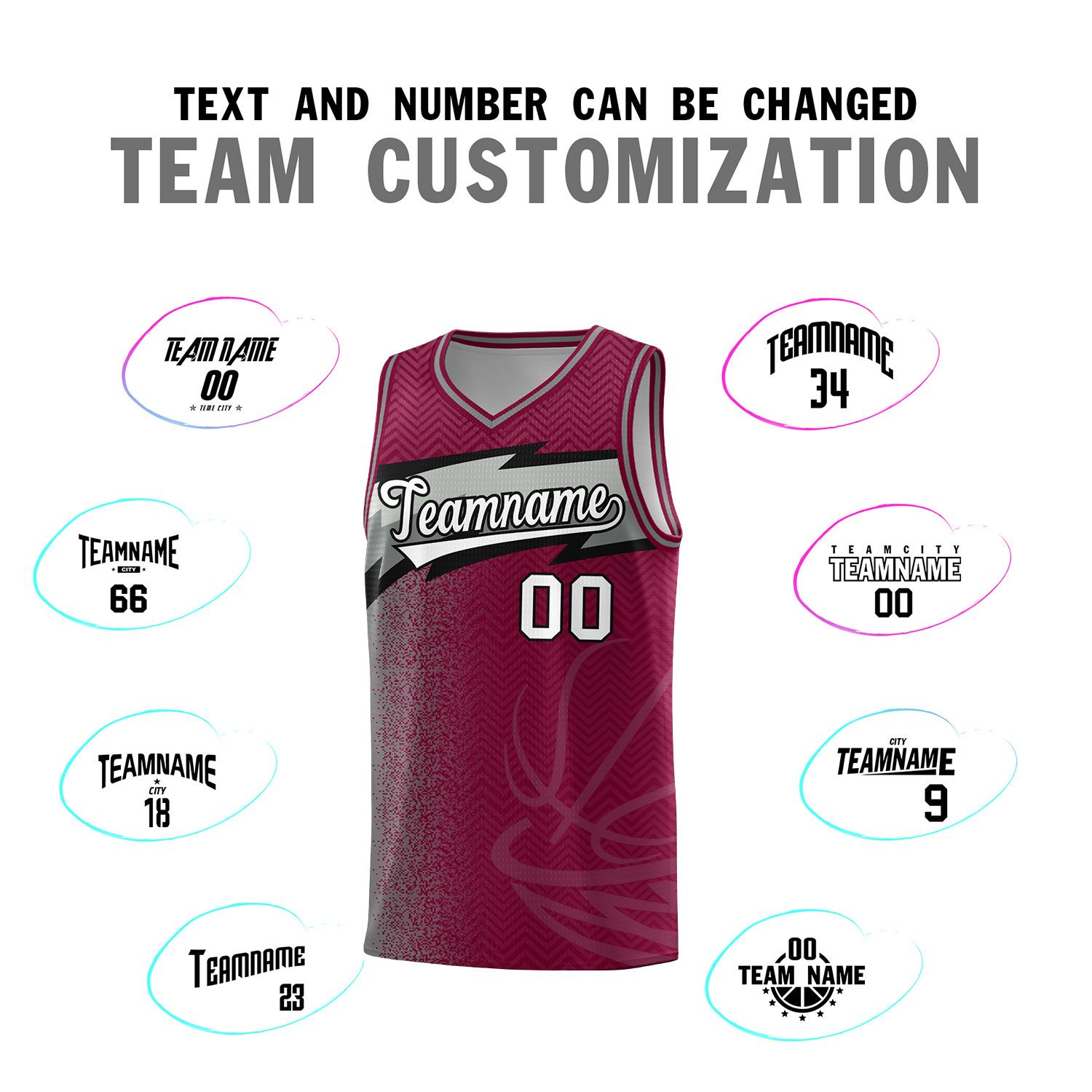 Custom Crimson Dot Scatter Graffiti Pattern Sports Uniform Basketball Jersey