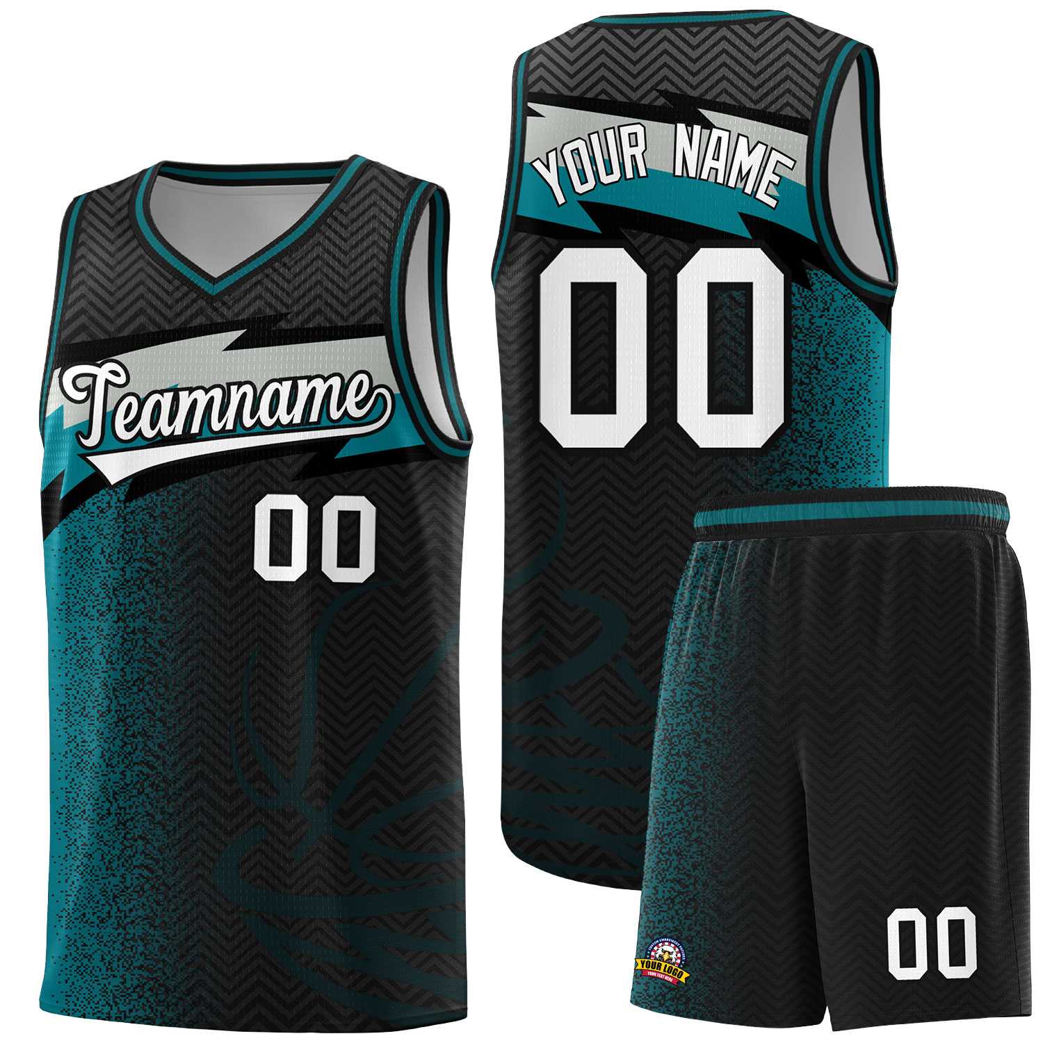 Custom Black Dot Scatter Graffiti Pattern Sports Uniform Basketball Jersey