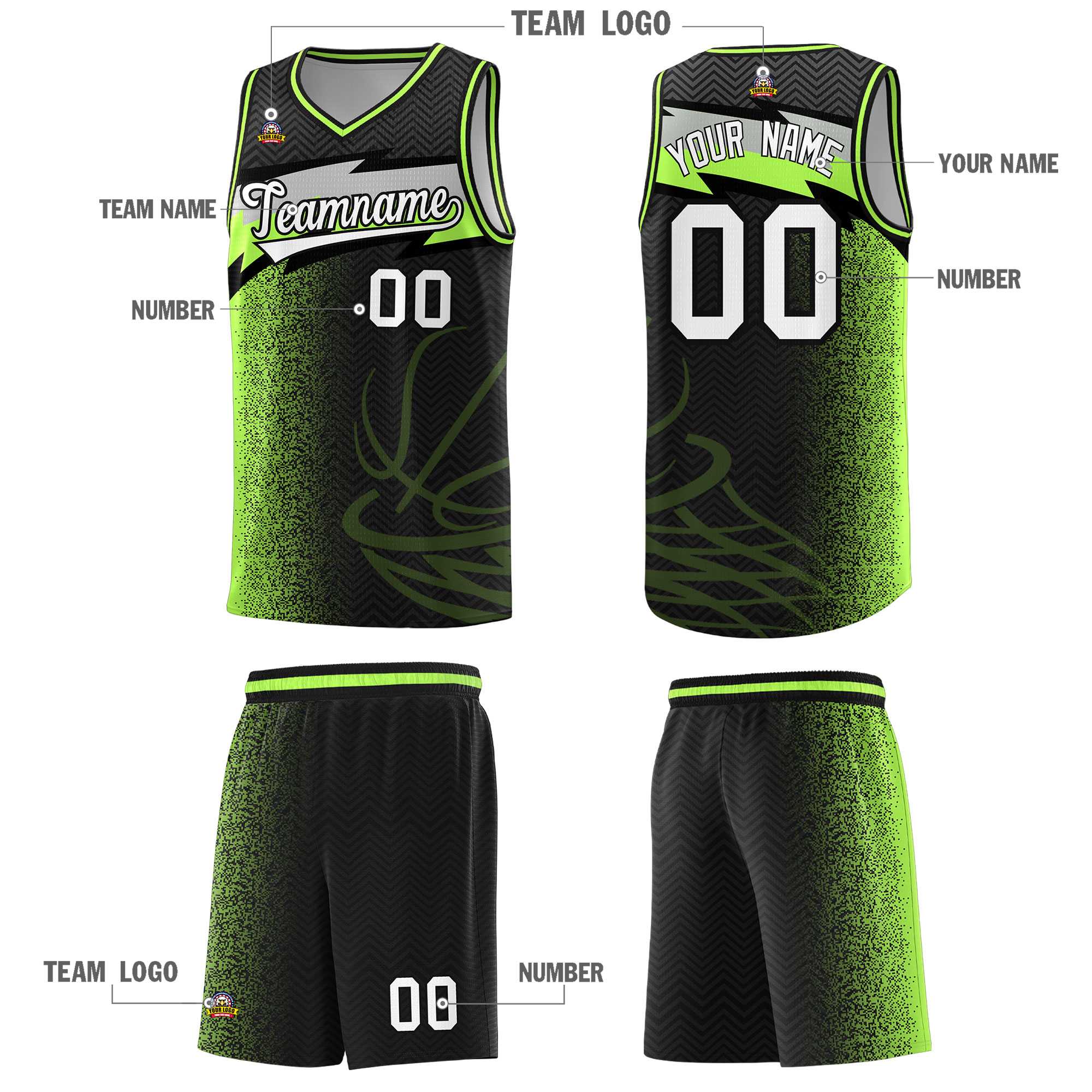 Custom Black Dot Scatter Graffiti Pattern Sports Uniform Basketball Jersey