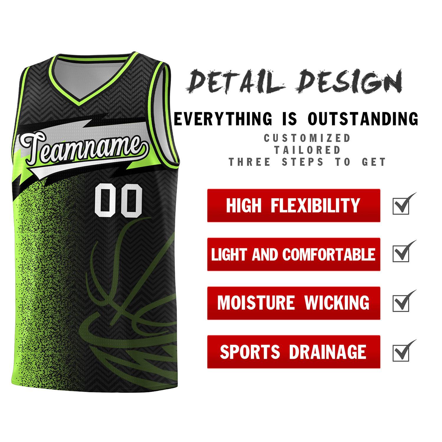 Custom Black Dot Scatter Graffiti Pattern Sports Uniform Basketball Jersey