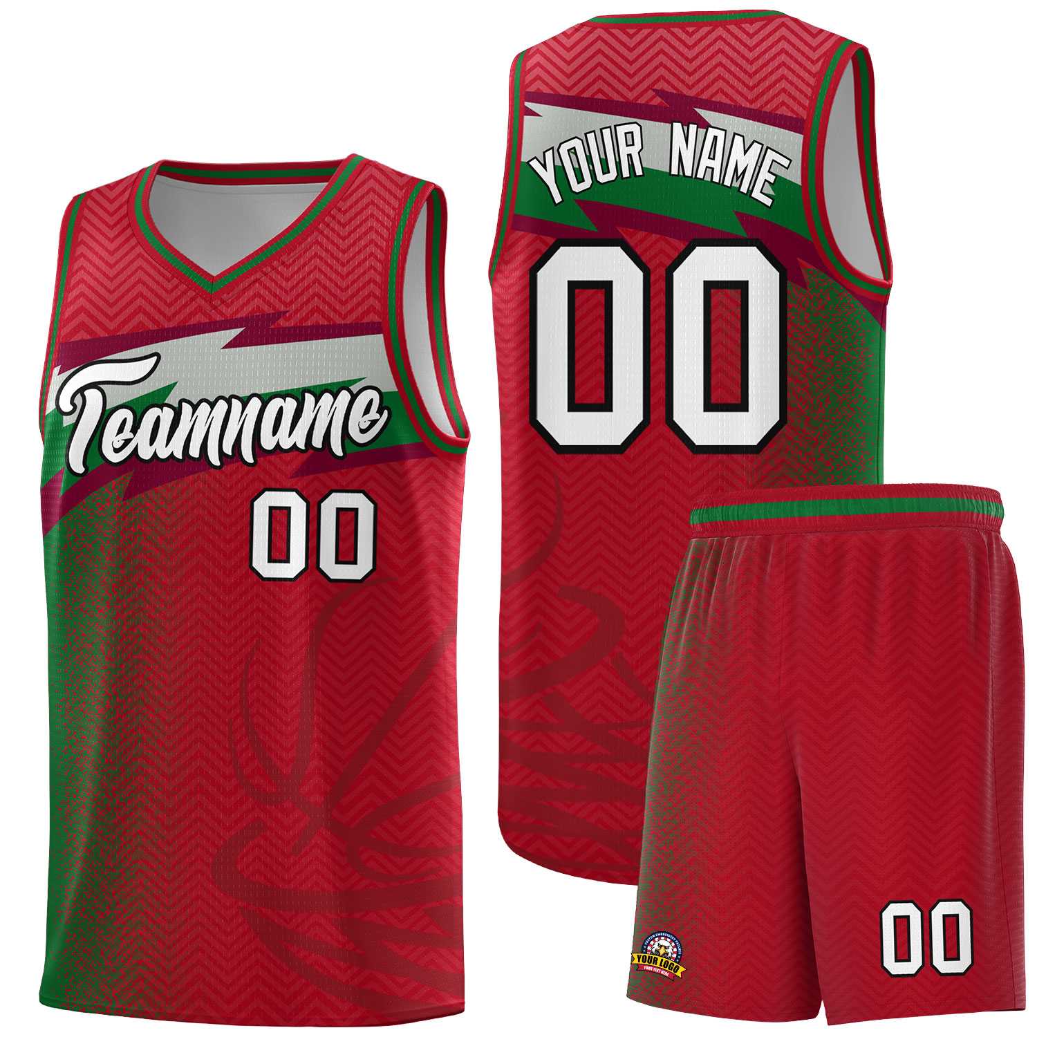 Custom Red Dot Scatter Graffiti Pattern Sports Uniform Basketball Jersey