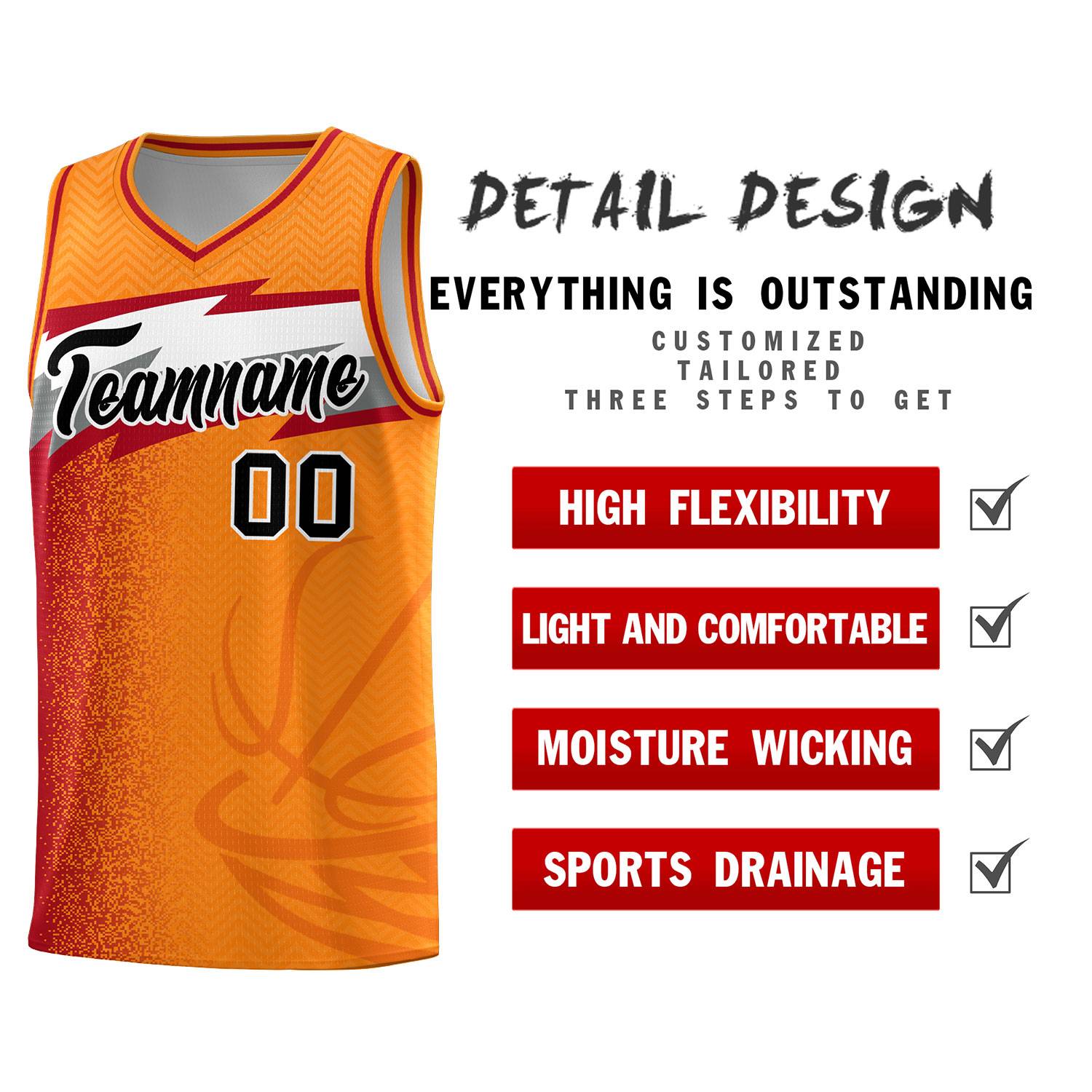 Custom Broncos Orange Dot Scatter Graffiti Pattern Sports Uniform Basketball Jersey