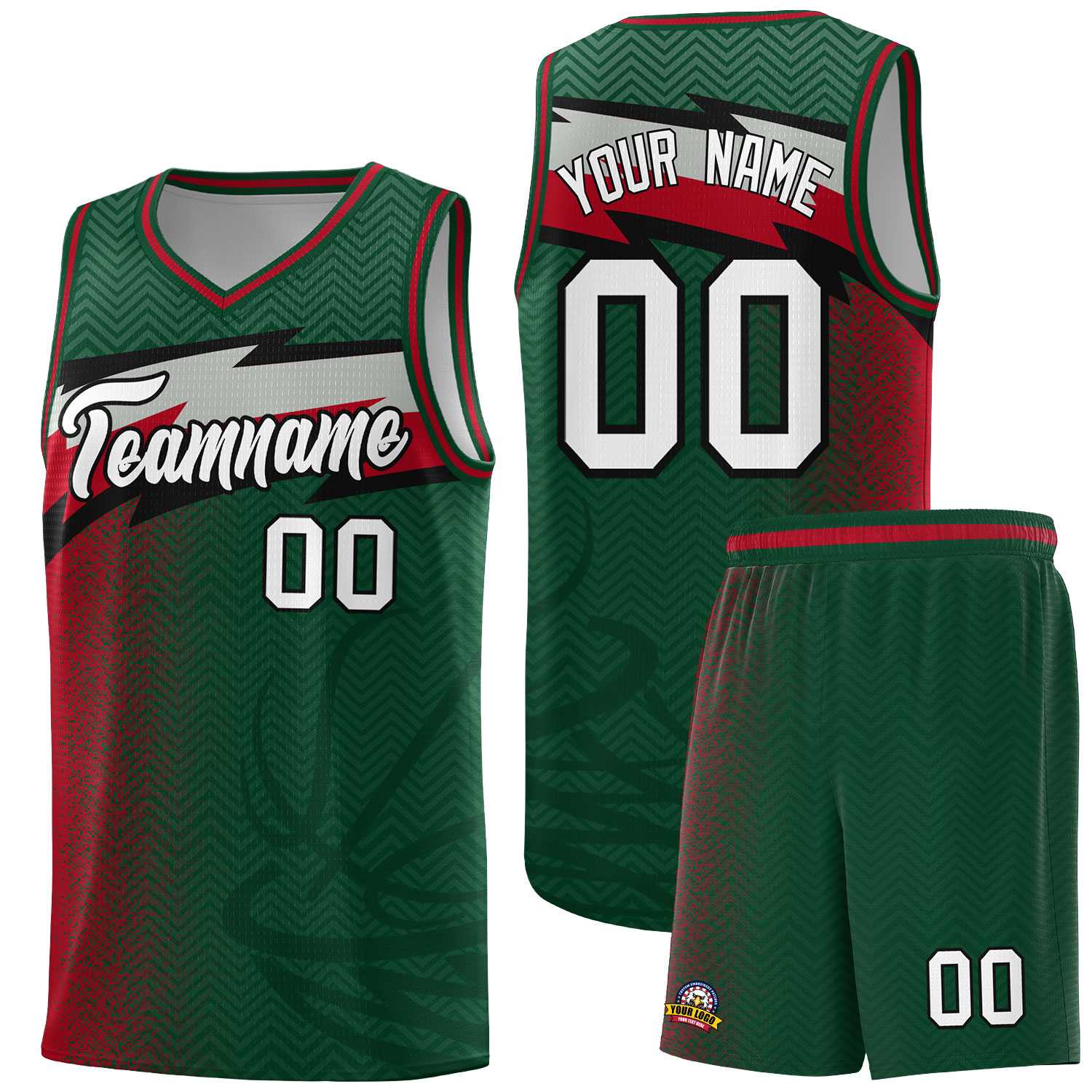 Custom Kelly Green Dot Scatter Graffiti Pattern Sports Uniform Basketball Jersey