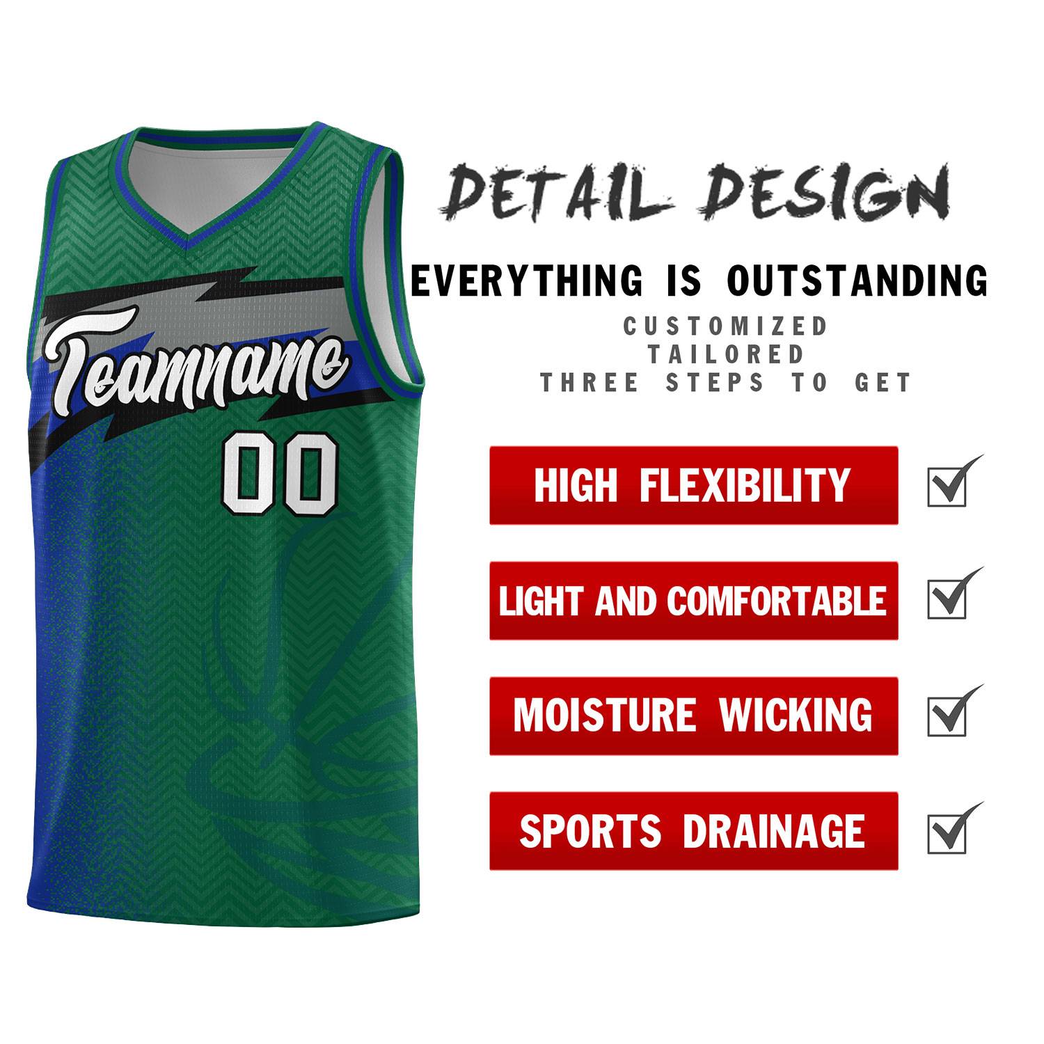 Custom Kelly Green Dot Scatter Graffiti Pattern Sports Uniform Basketball Jersey