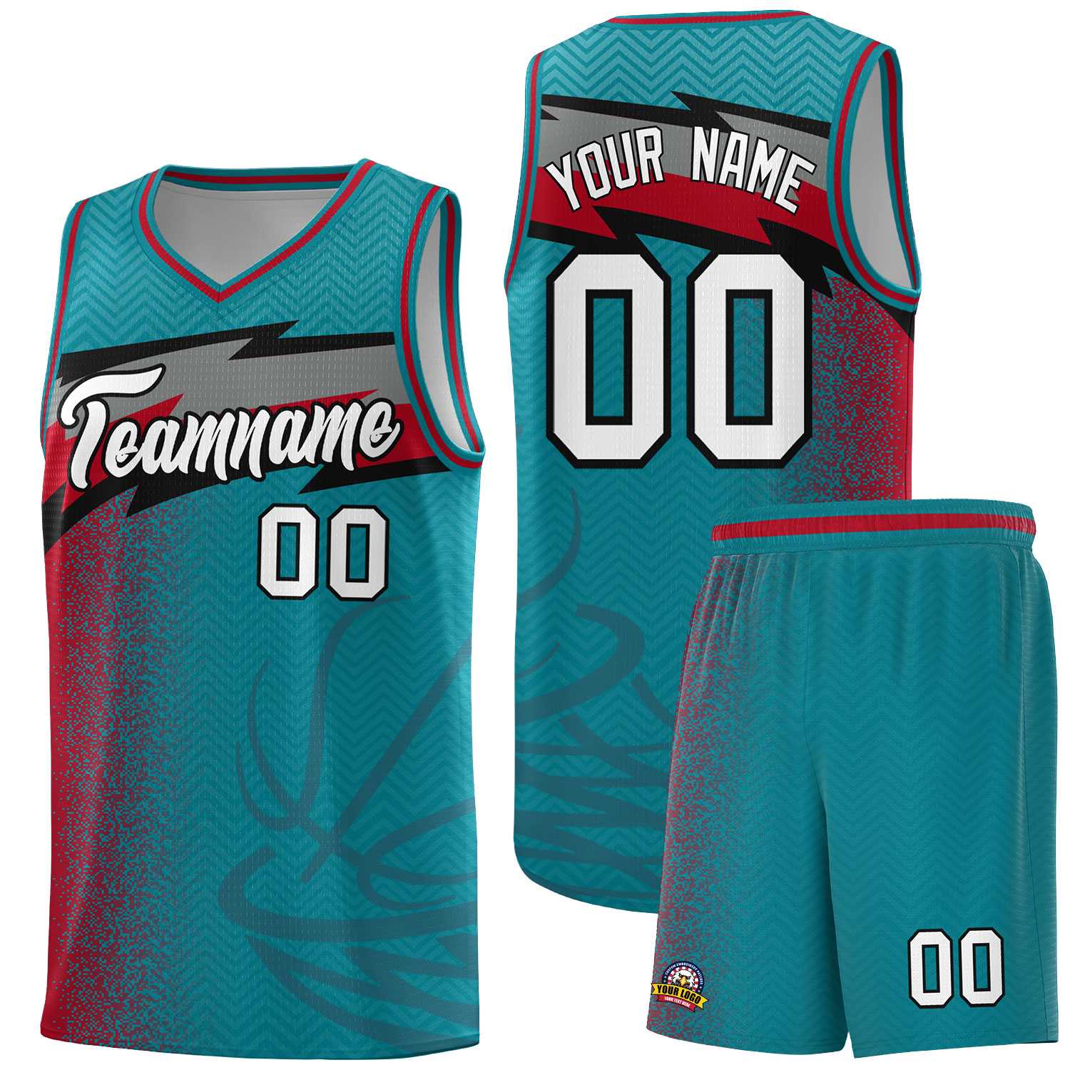 Custom Aqua Dot Scatter Graffiti Pattern Sports Uniform Basketball Jersey