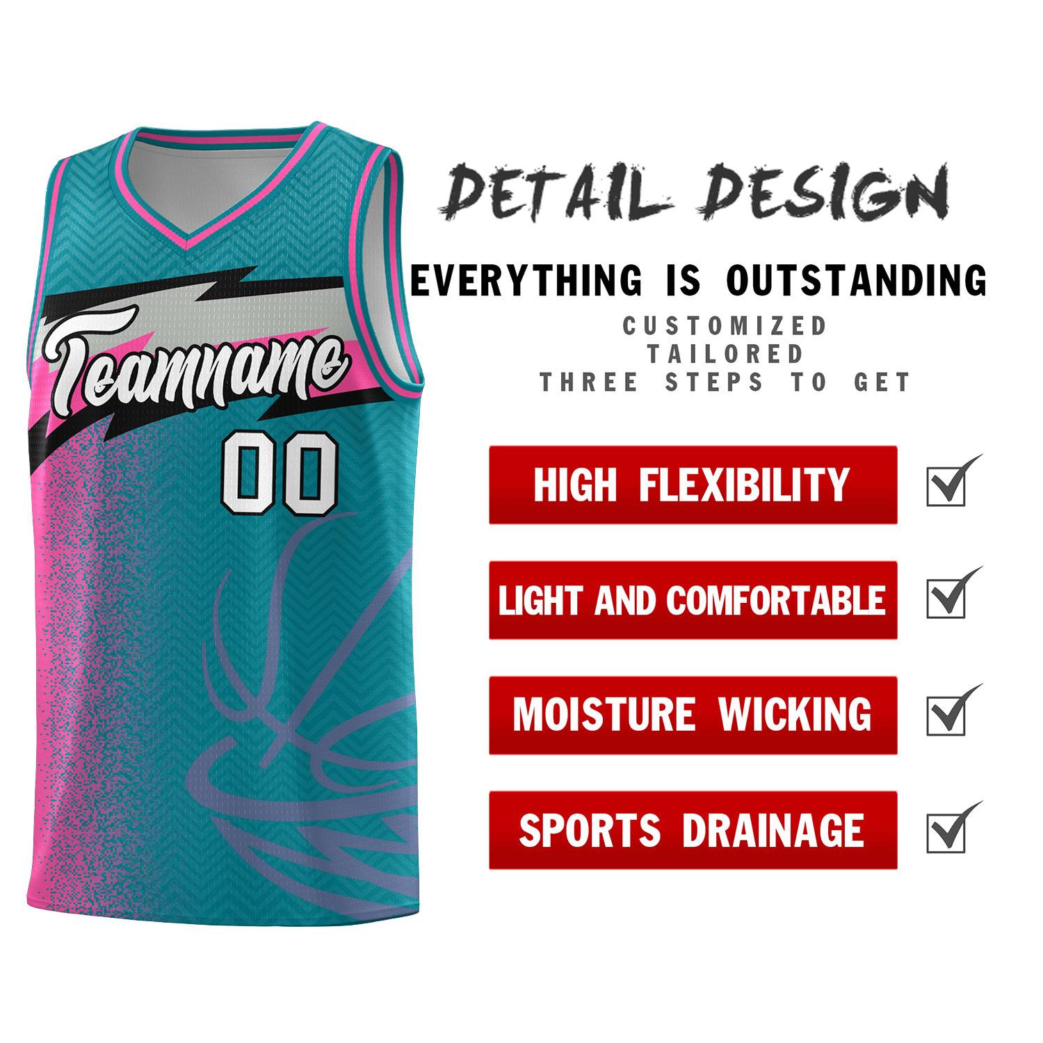 Custom Aqua Dot Scatter Graffiti Pattern Sports Uniform Basketball Jersey