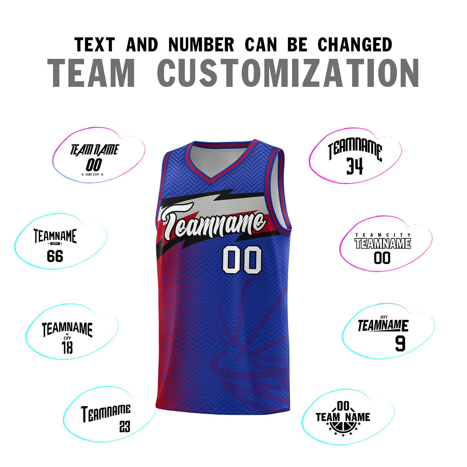 Custom Royal Dot Scatter Graffiti Pattern Sports Uniform Basketball Jersey