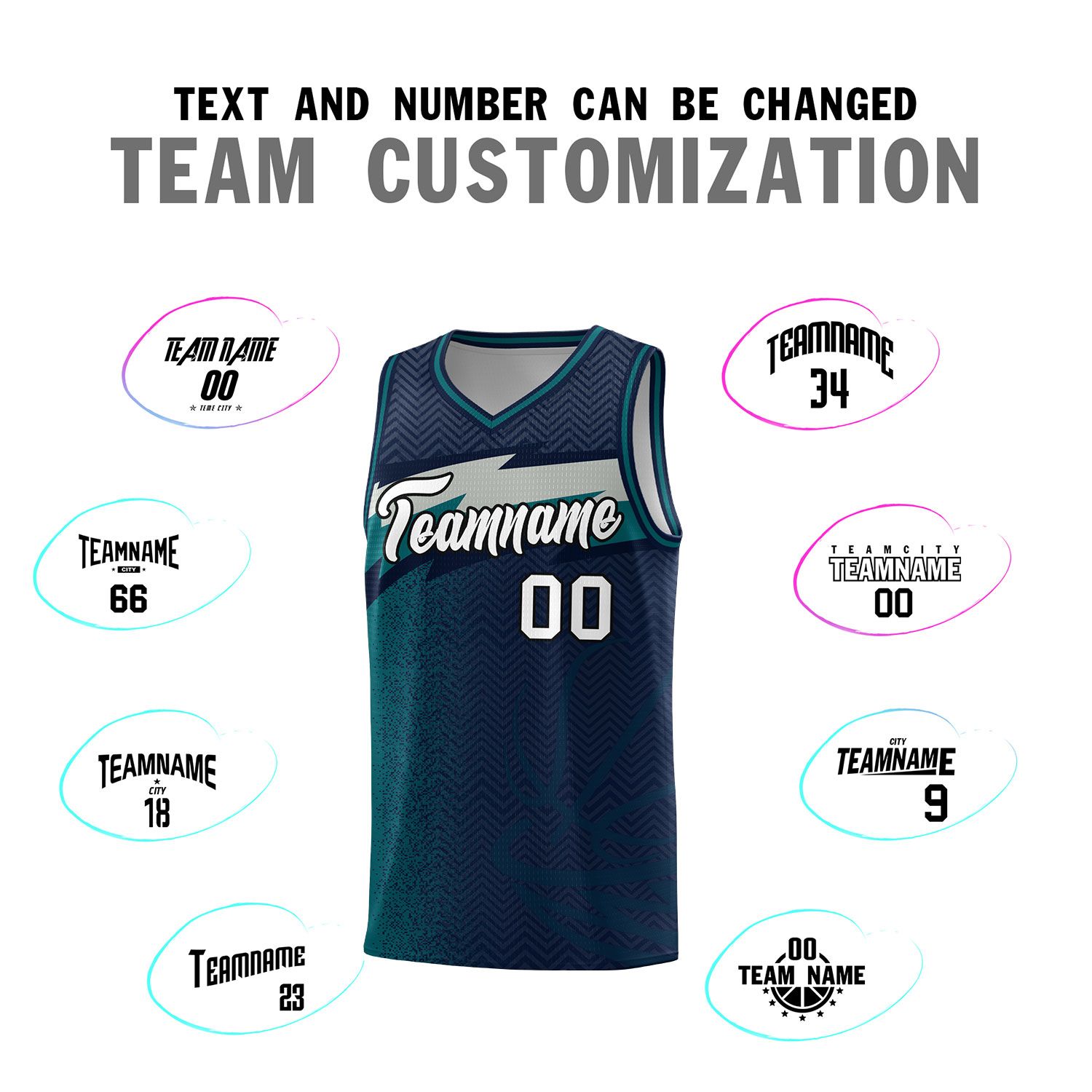 Custom Navy Dot Scatter Graffiti Pattern Sports Uniform Basketball Jersey